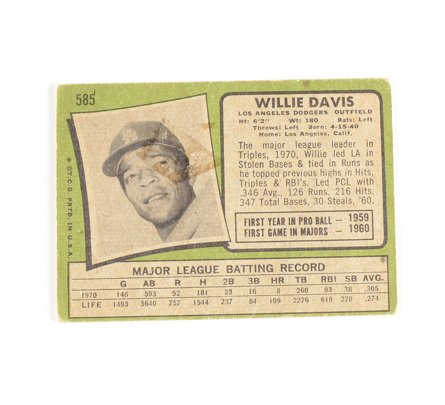 1971 Topps Baseball Cards "Mid-High" Numbers