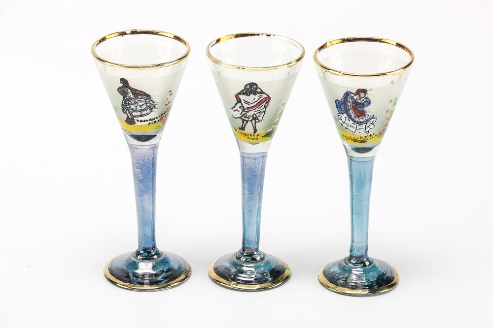 Vintage Spanish-Themed Decanter Set