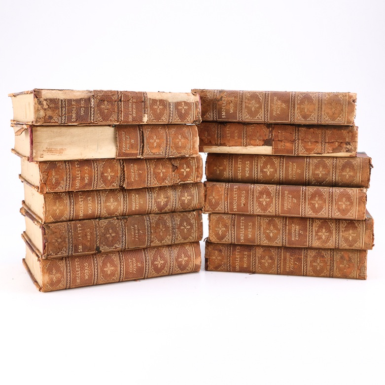 1902 "The Works Of Tobias Smollett" Edition de Luxe in Twelve Volumes