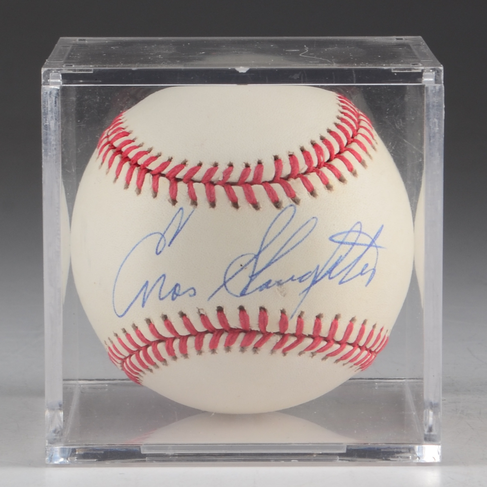 (HOF) Enos Slaughter Signed Baseball