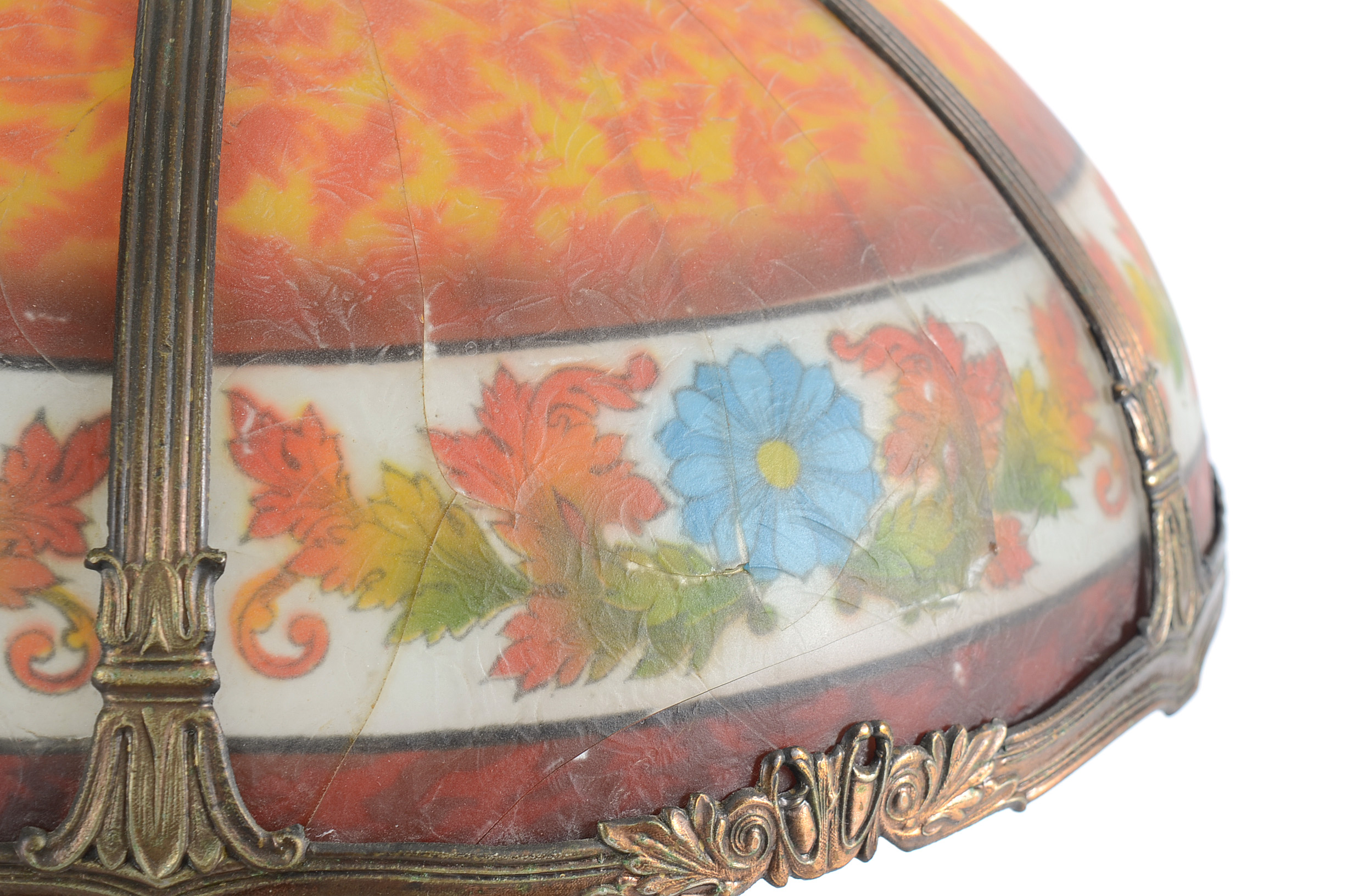 Vintage Handel Style Stained Glass Lamp