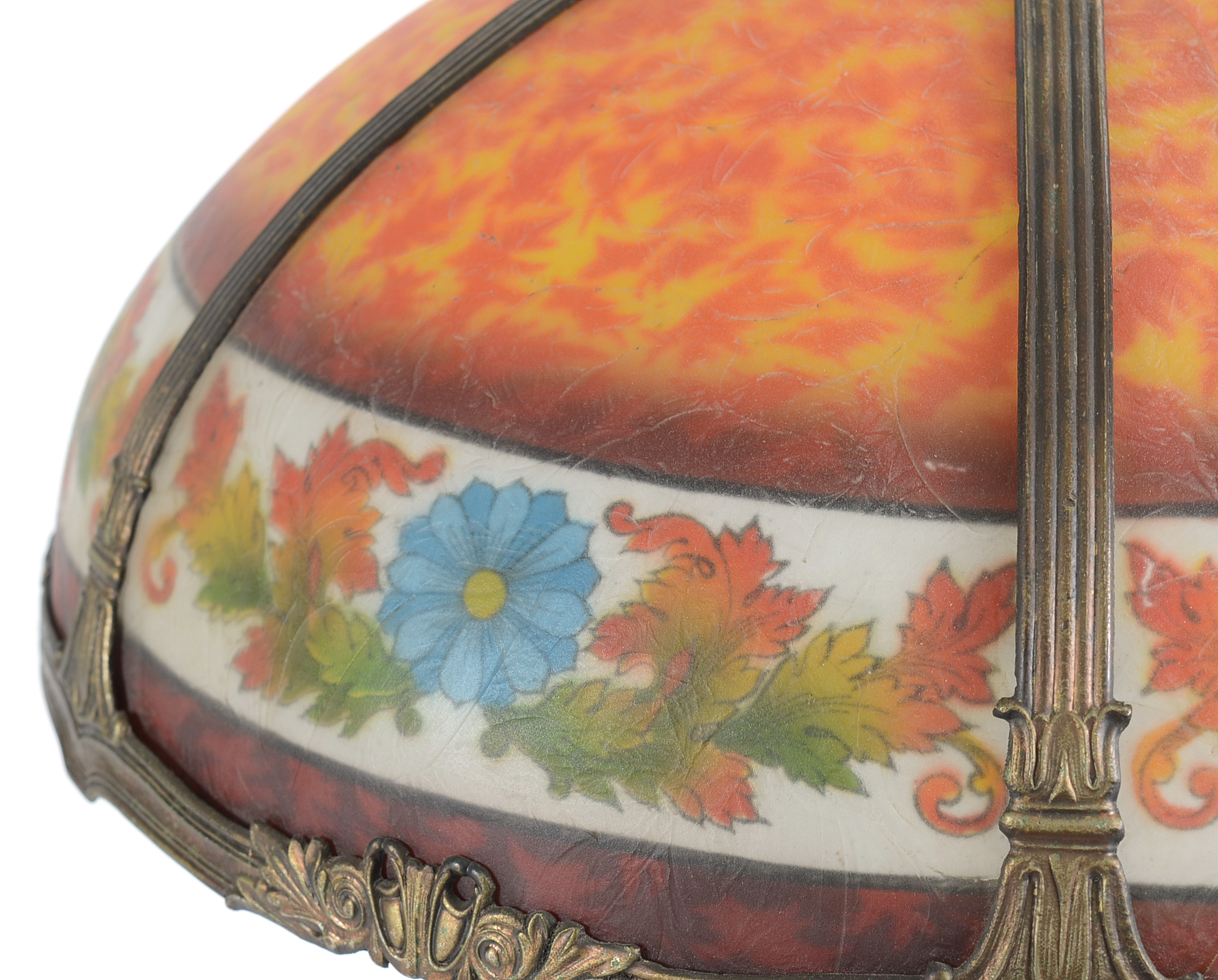 Vintage Handel Style Stained Glass Lamp