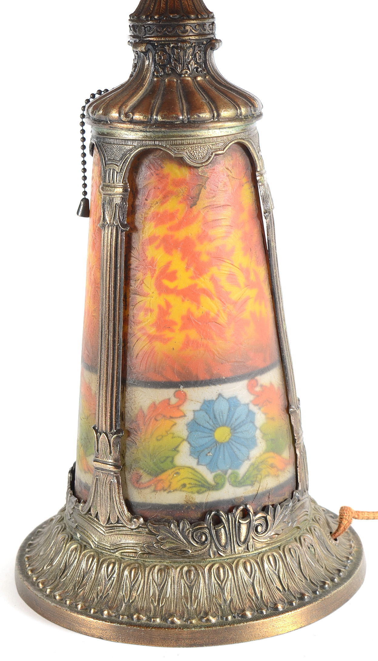 Vintage Handel Style Stained Glass Lamp