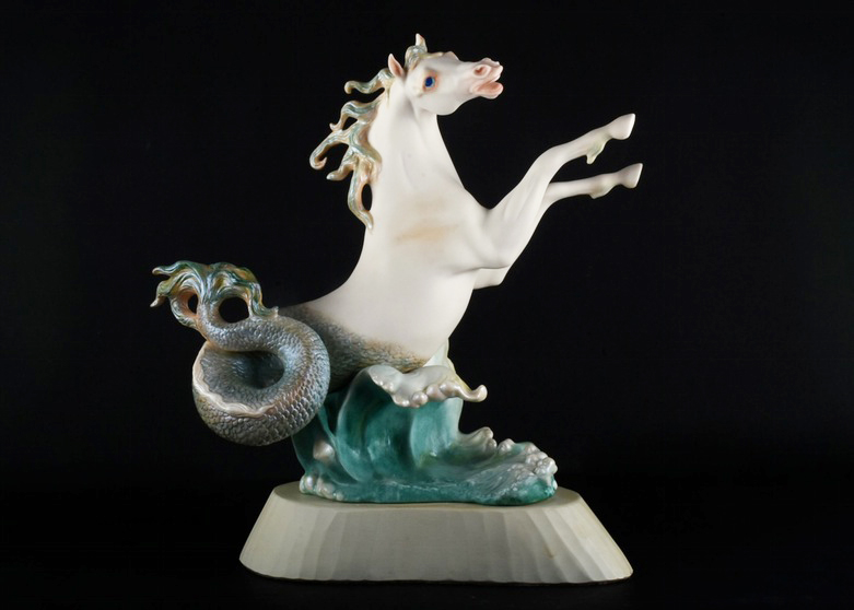 Cybis Porcelain "Sea King's Steed" Hippocampus Figurine