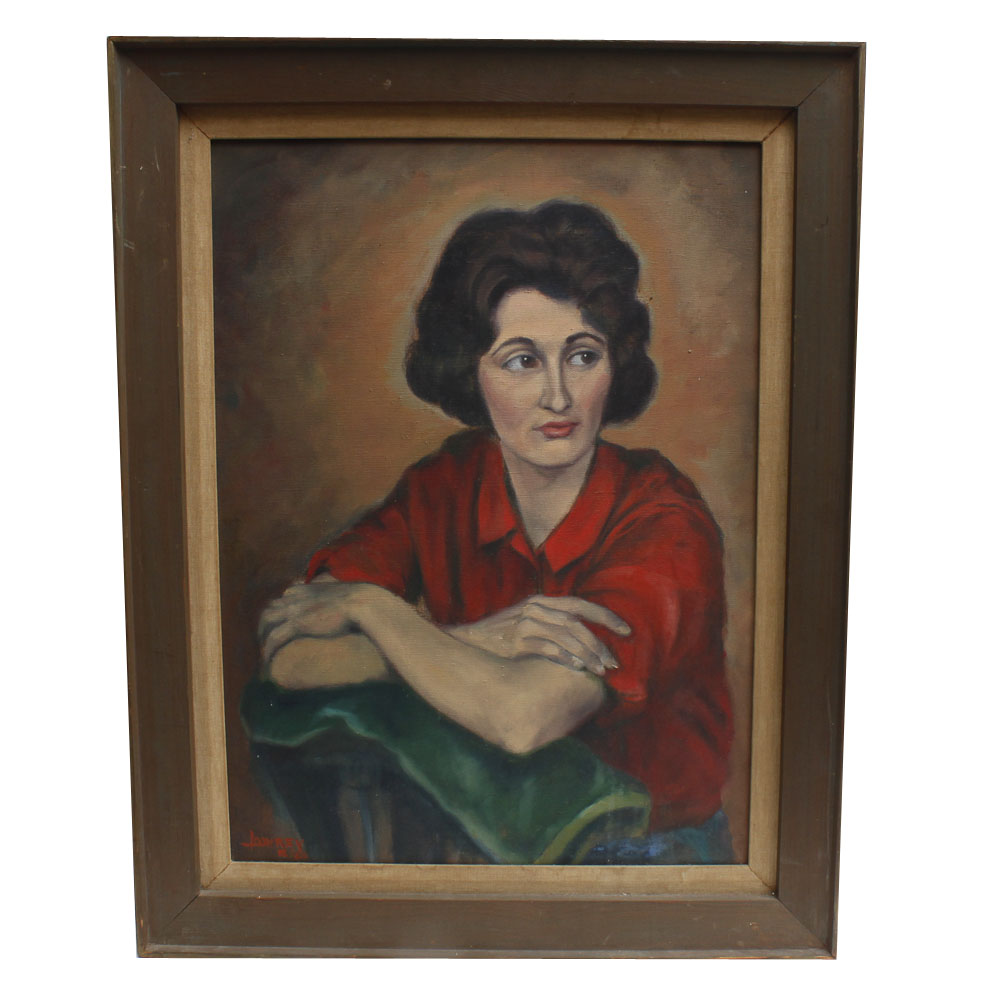 Signed Oil Painting by Low Rey