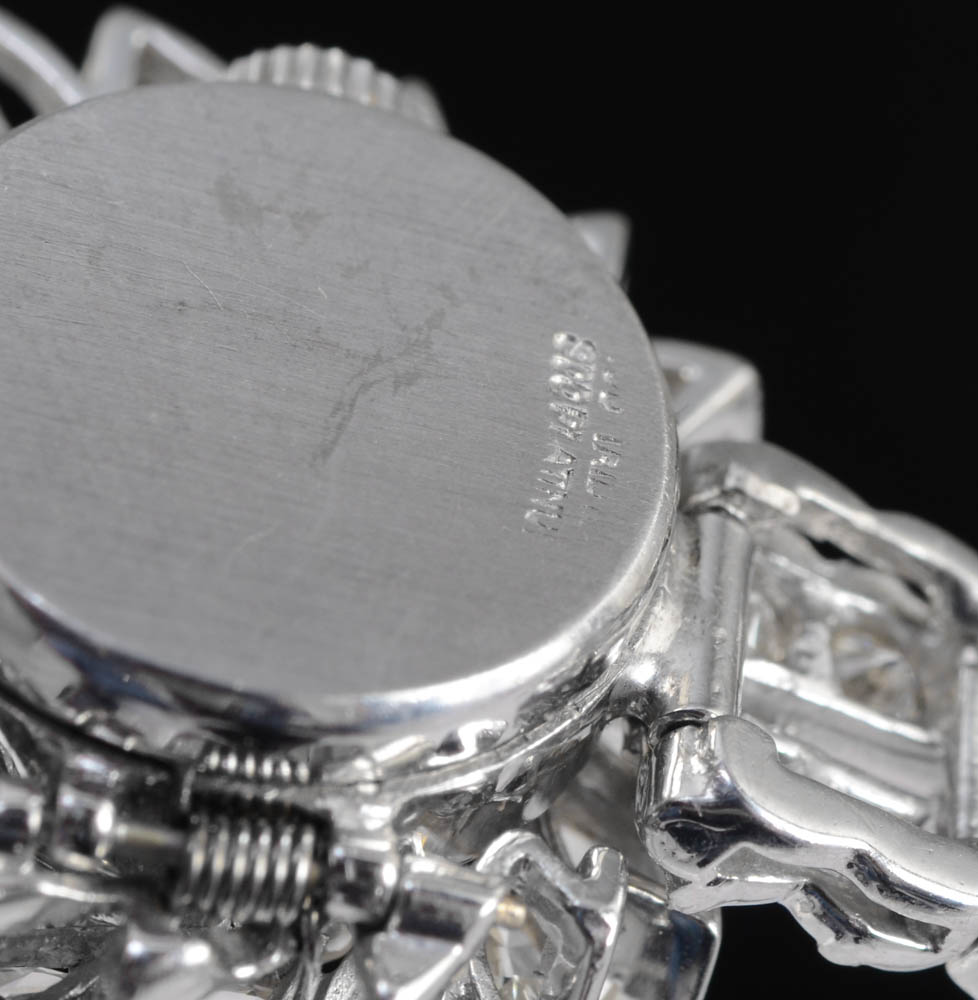 Women's 7.25 CTW Platinum and Diamond Omega Watch