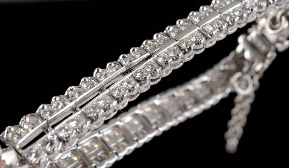 Women's 7.25 CTW Platinum and Diamond Omega Watch