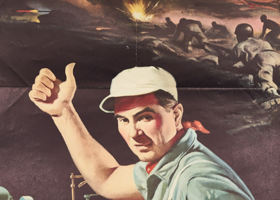 Original World War II "They'll Let Us Know When To Quit" Poster