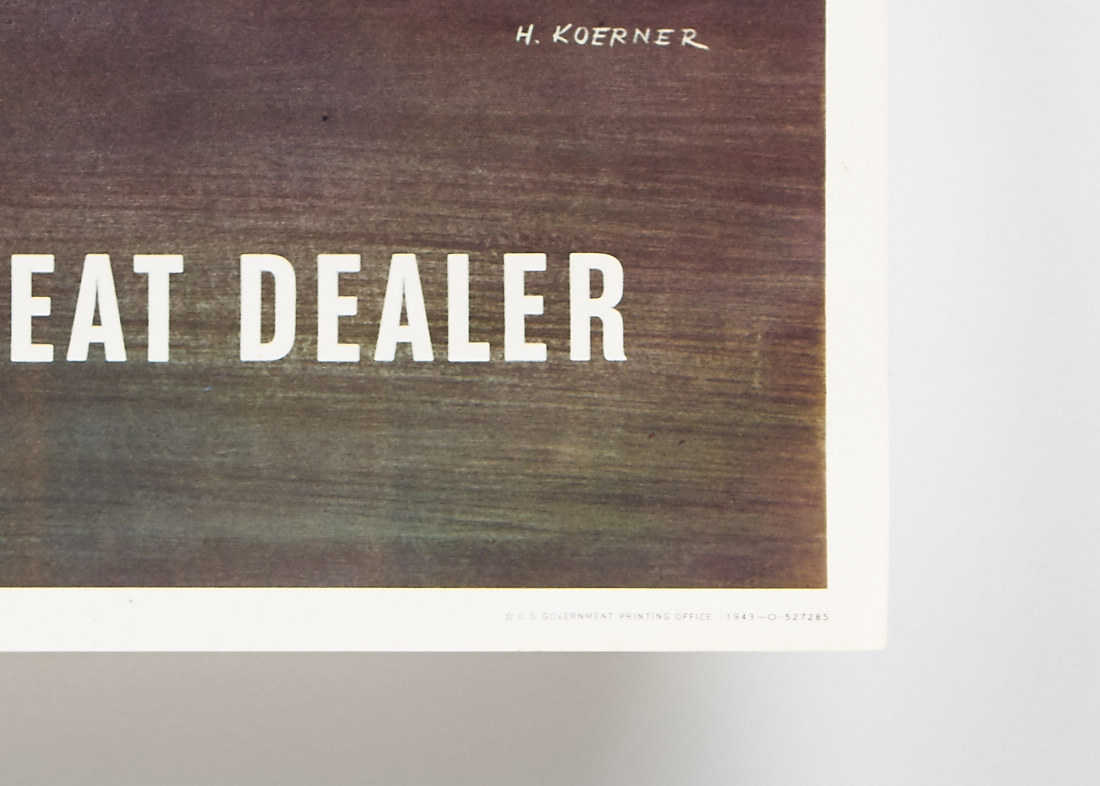 Original World War II "Save Waste Fats" Poster