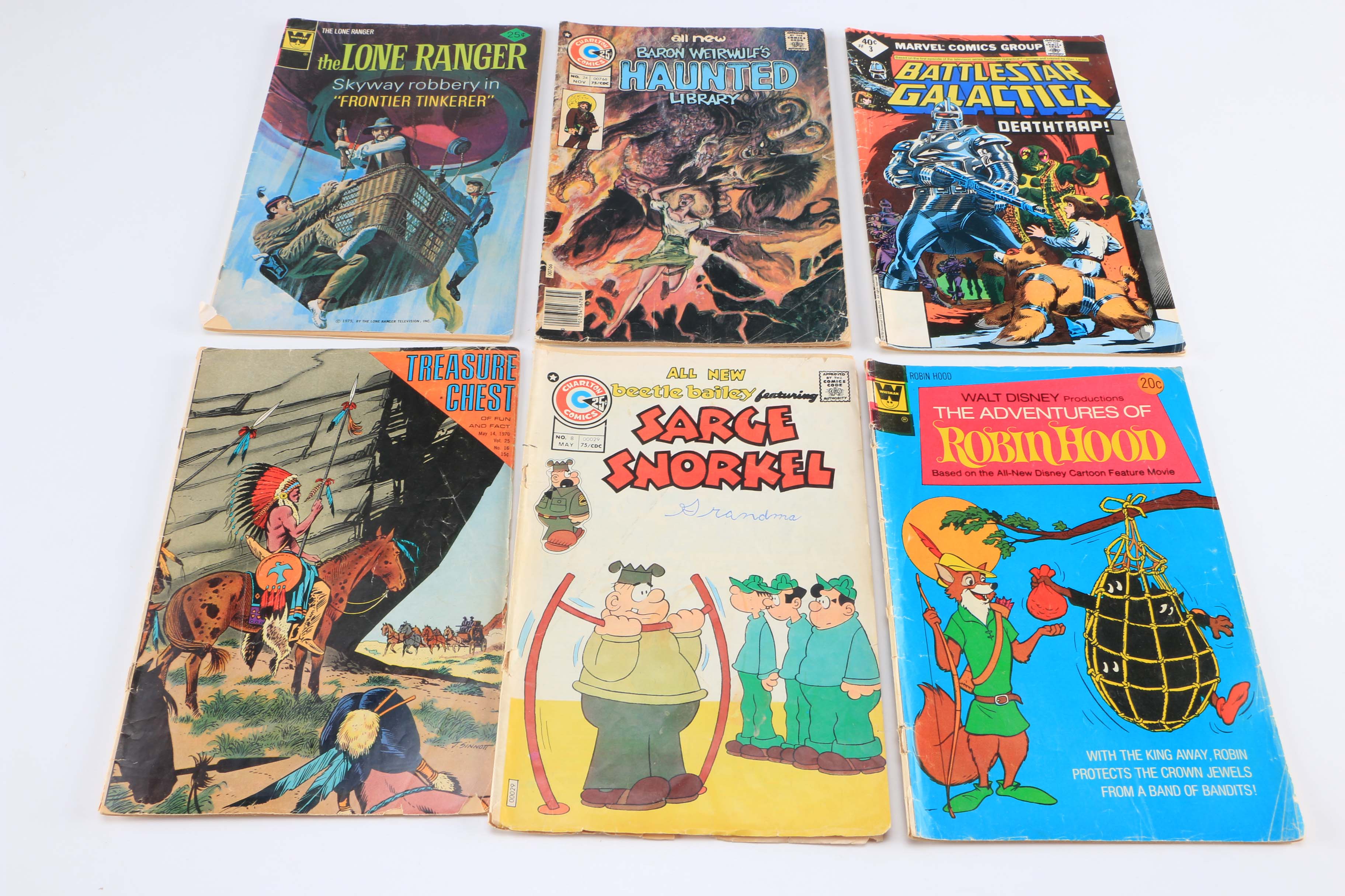 1970s Vintage Comic Books Including Marvel BattleStar Galactica and Star Trek