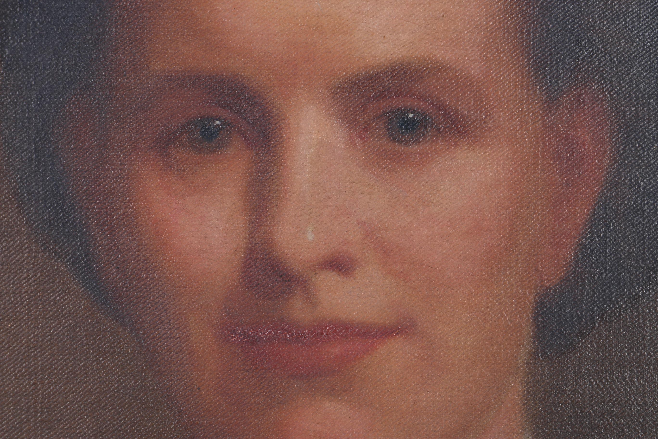 Alonzo Hartwell Oil Painting on Canvas Portrait of A Woman