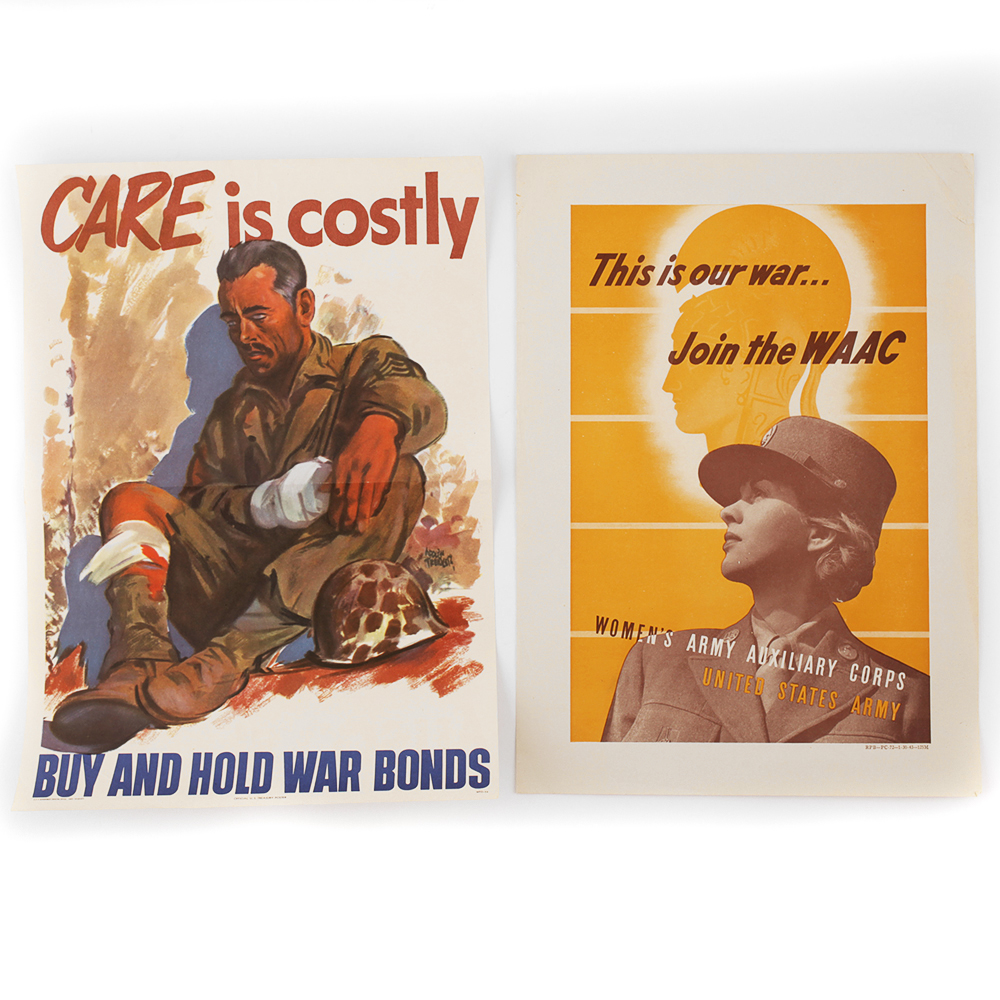 Pair of Original World War II Smaller Scale Posters