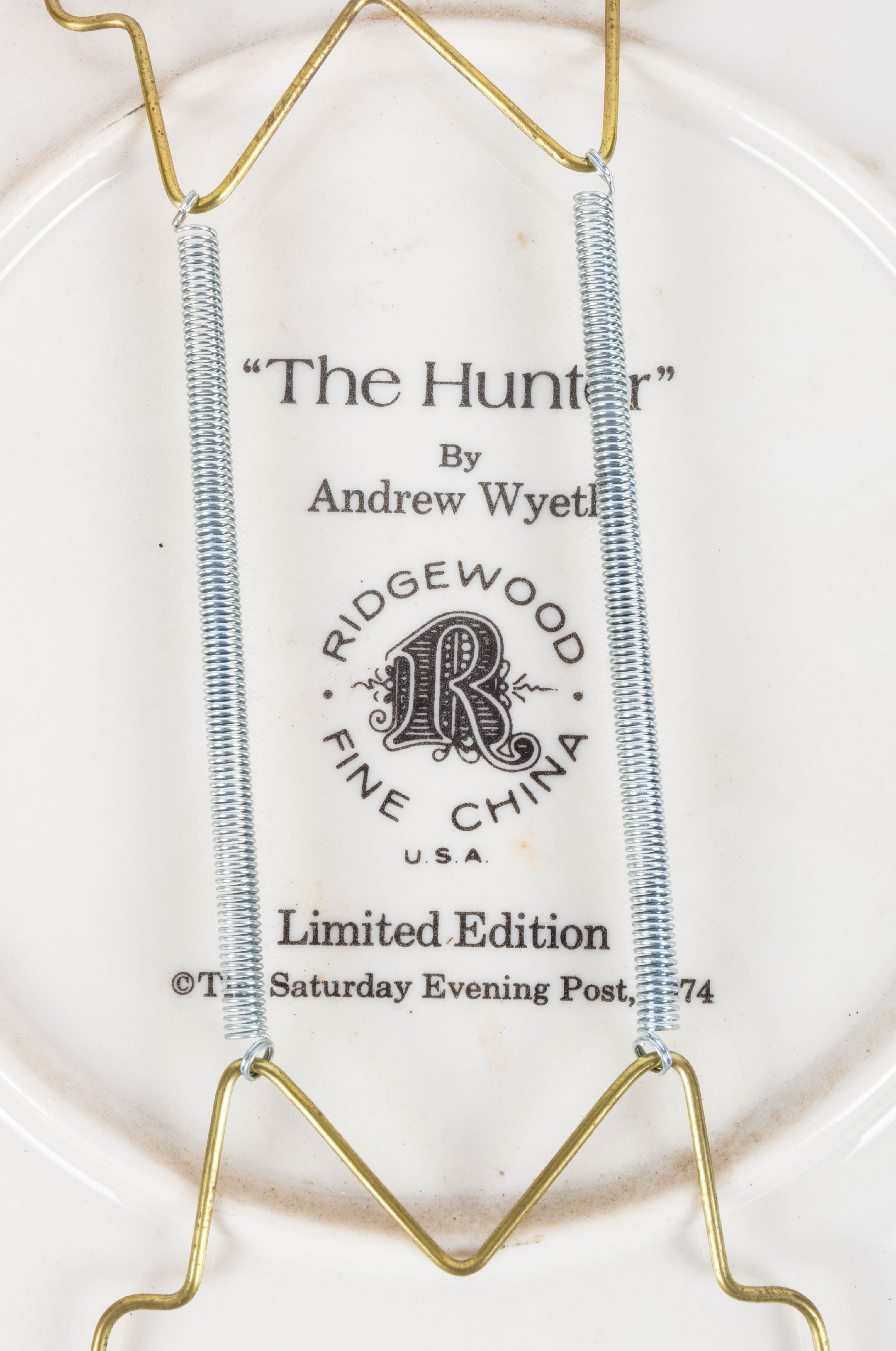 Andrew Wyeth Limited Edition Collector Plate "The Hunter"
