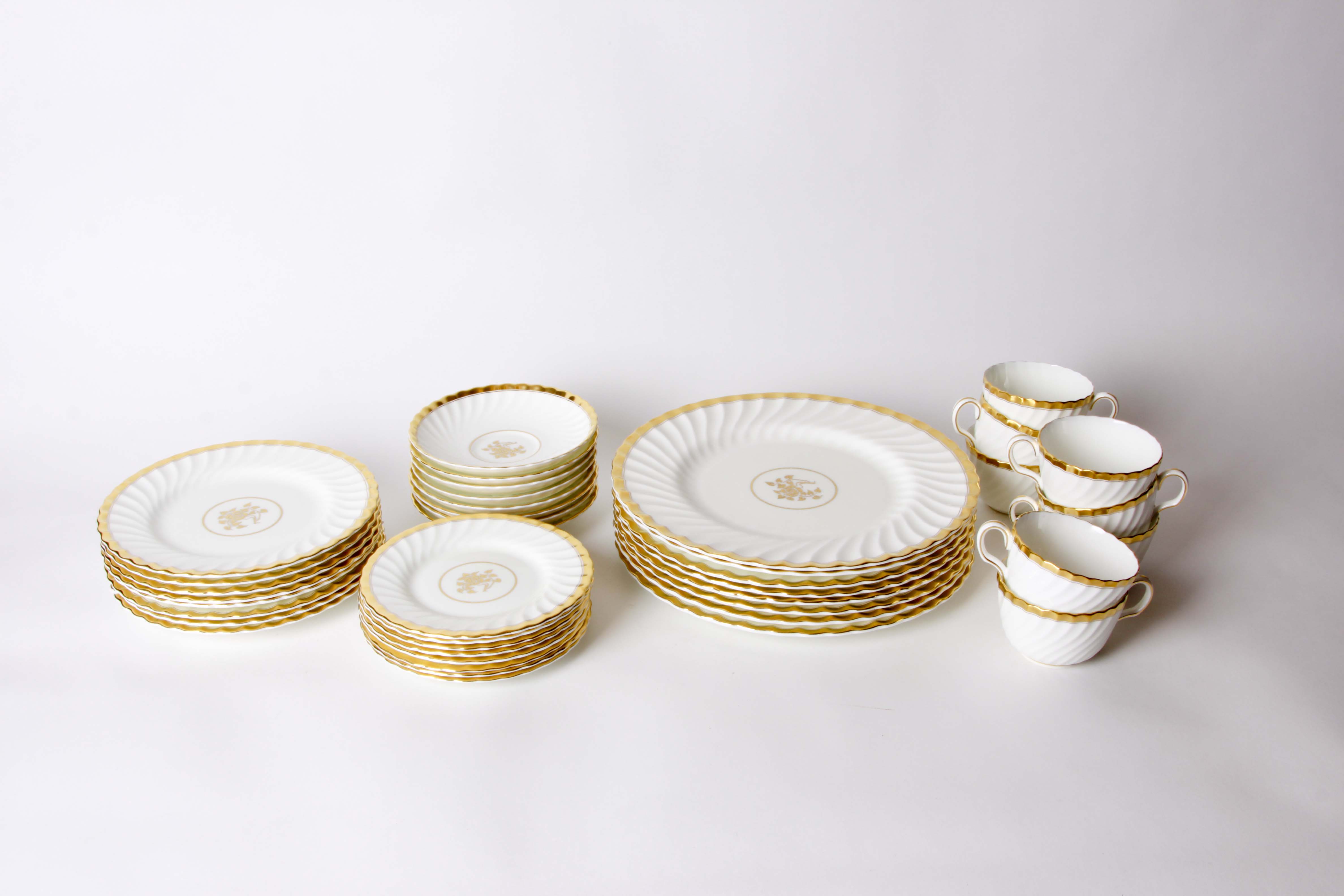 Minton English China Gold Rose Pattern