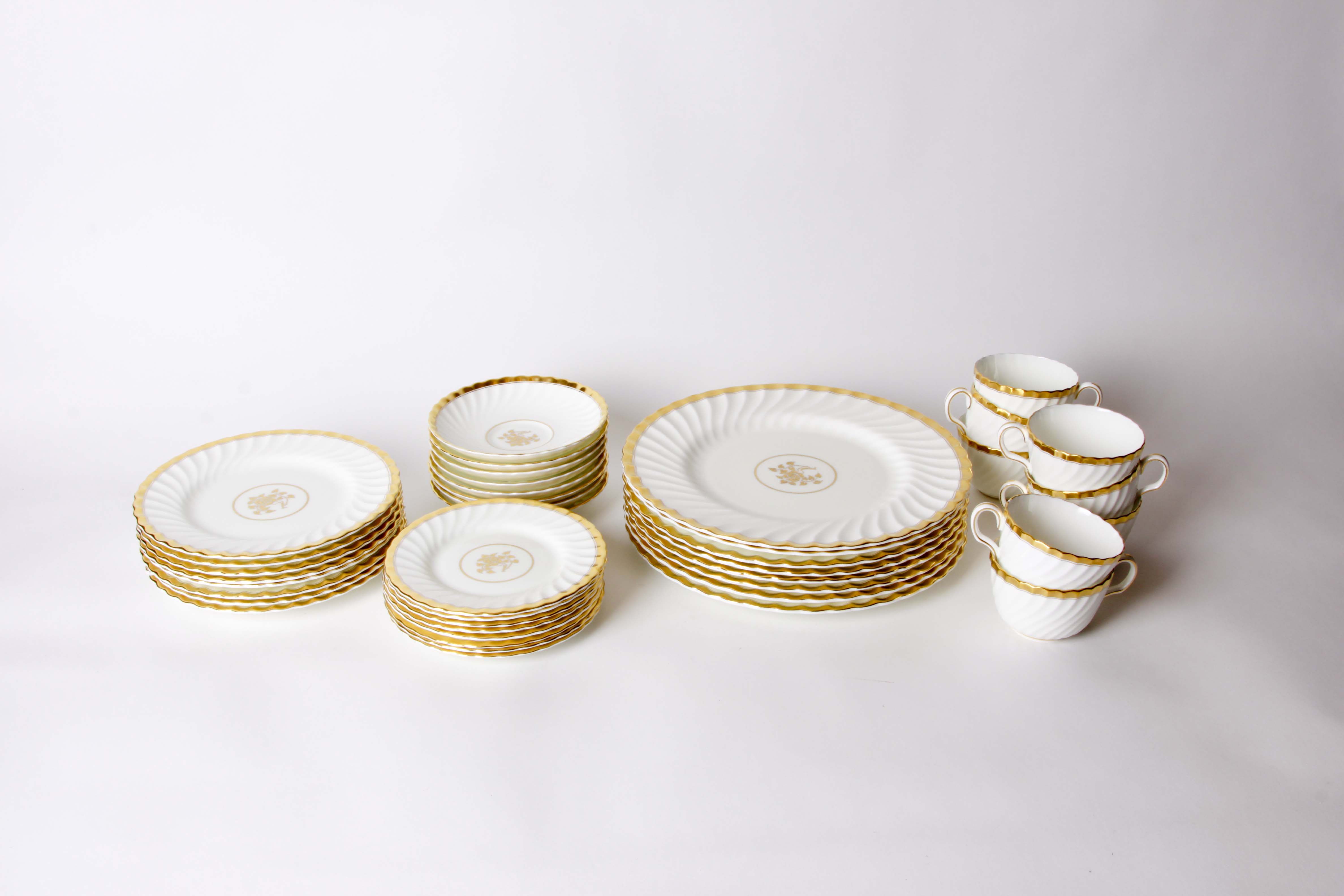 Minton English China Gold Rose Pattern