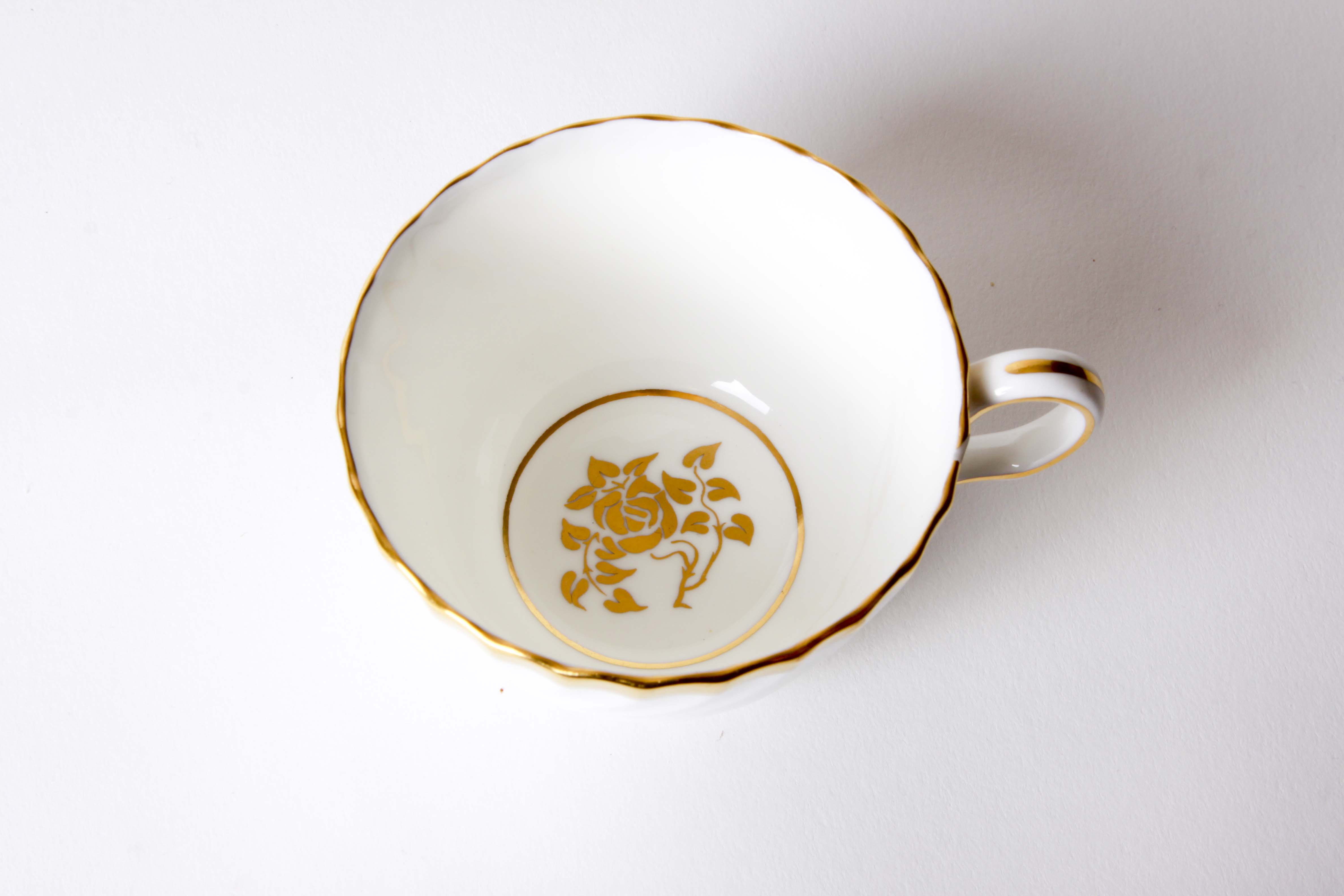 Minton English China Gold Rose Pattern