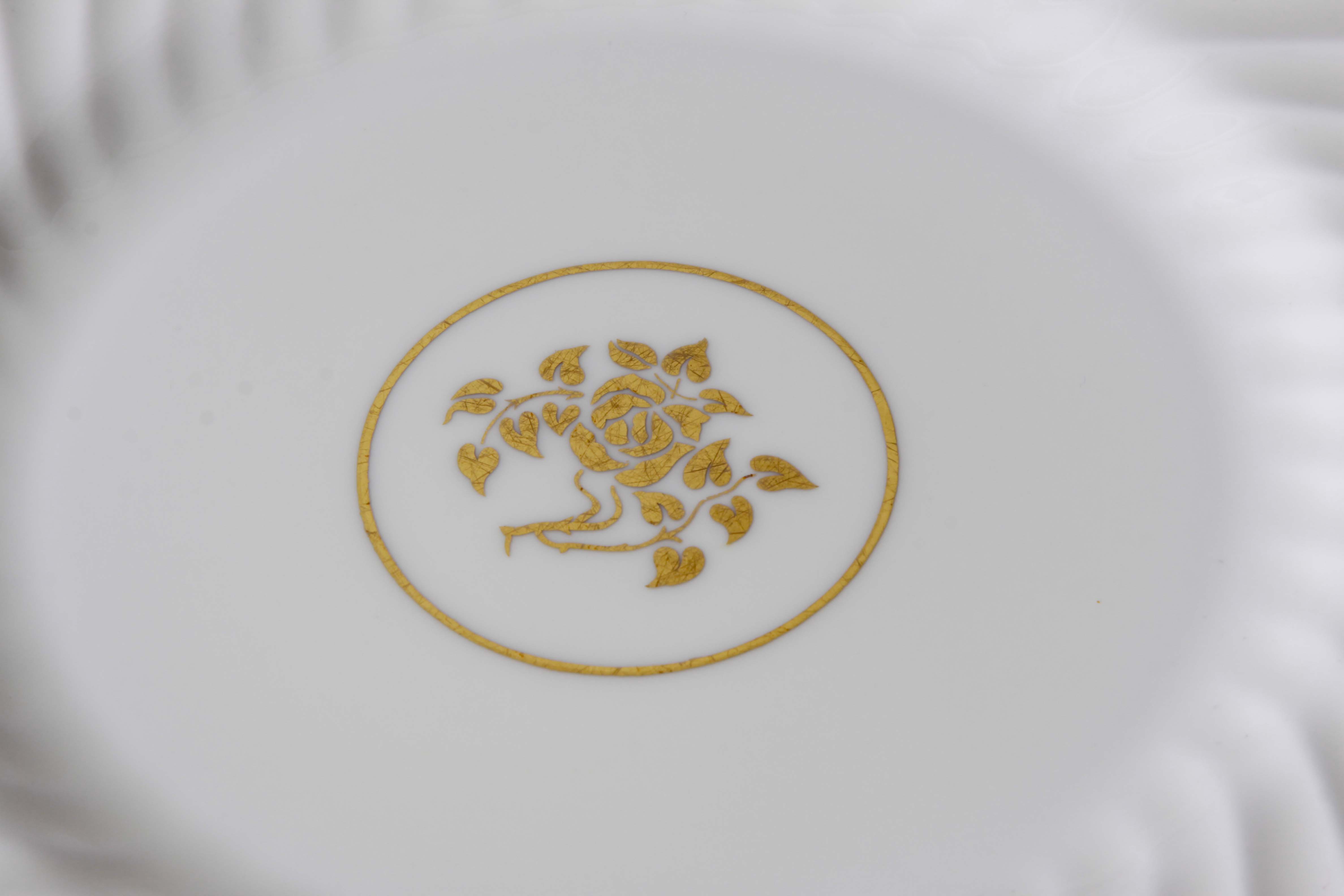 Minton English China Gold Rose Pattern