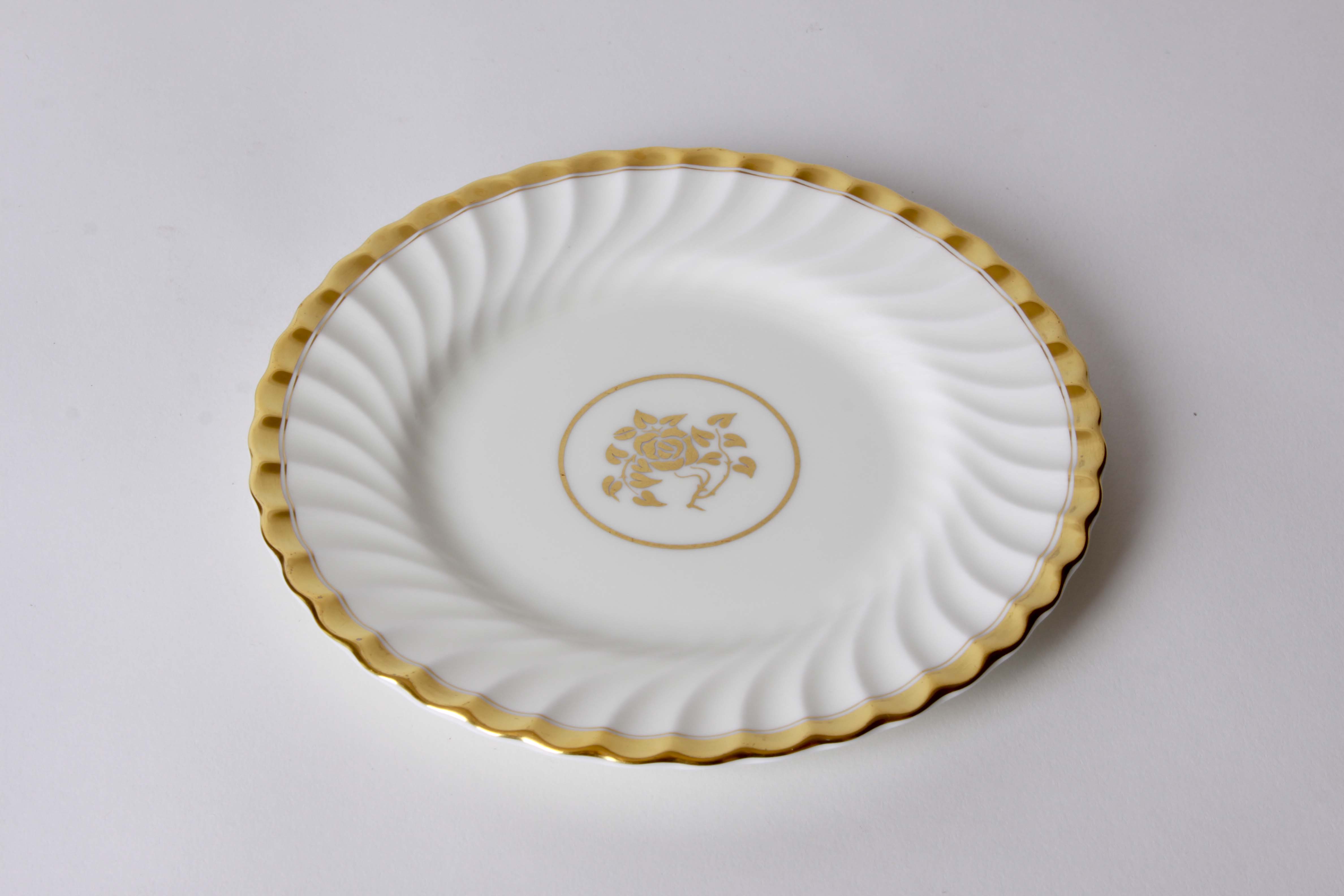 Minton English China Gold Rose Pattern
