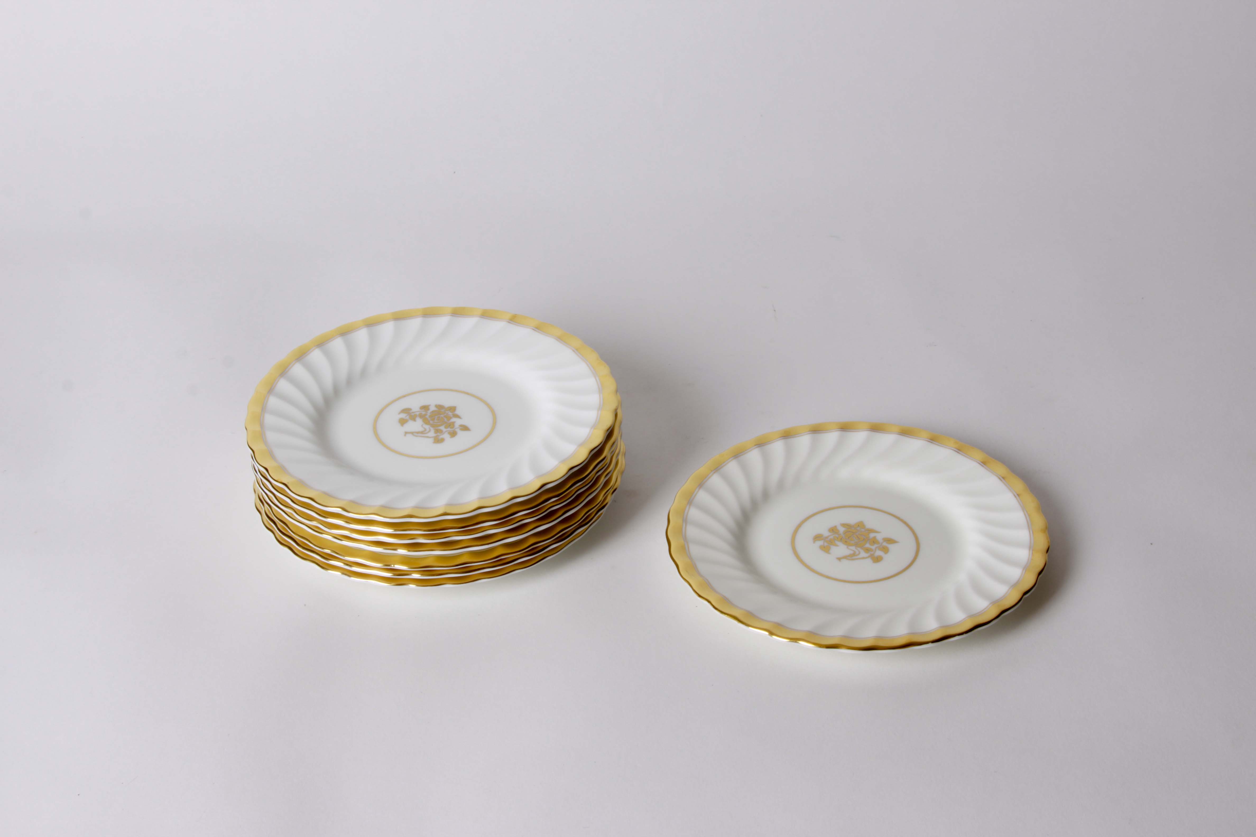 Minton English China Gold Rose Pattern
