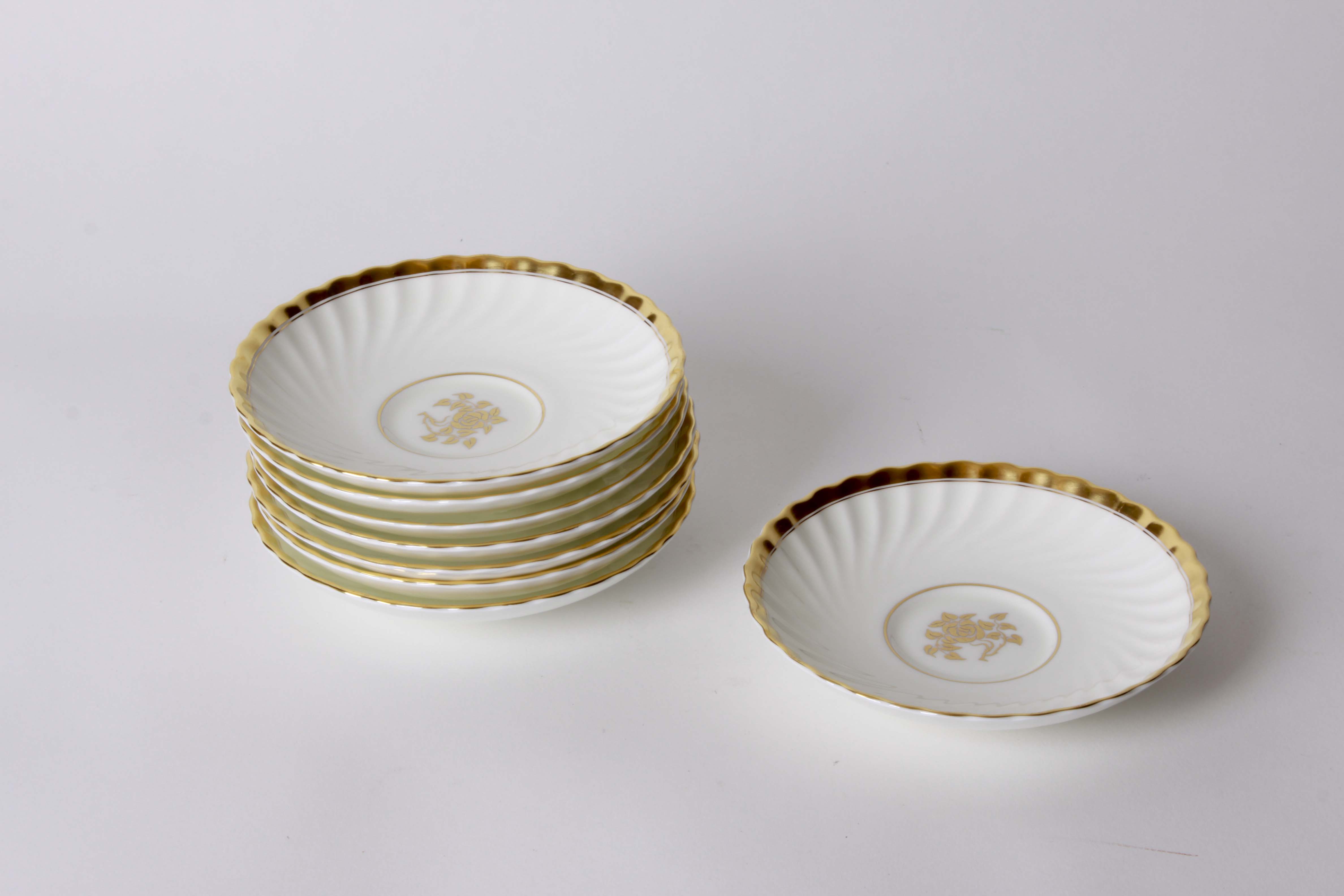 Minton English China Gold Rose Pattern