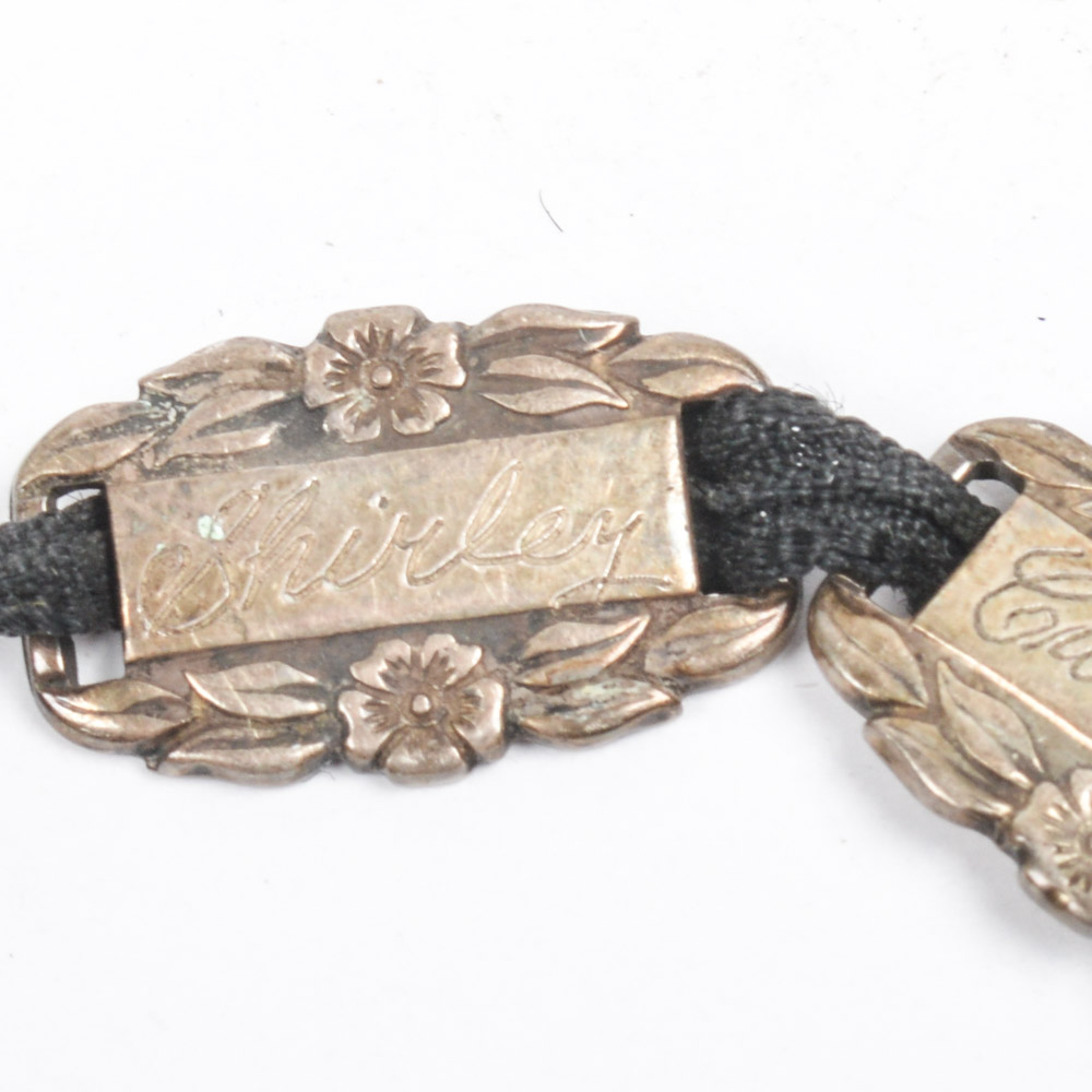 Vintage Victorian Style Sterling Silver Forget Me Not Bracelet
