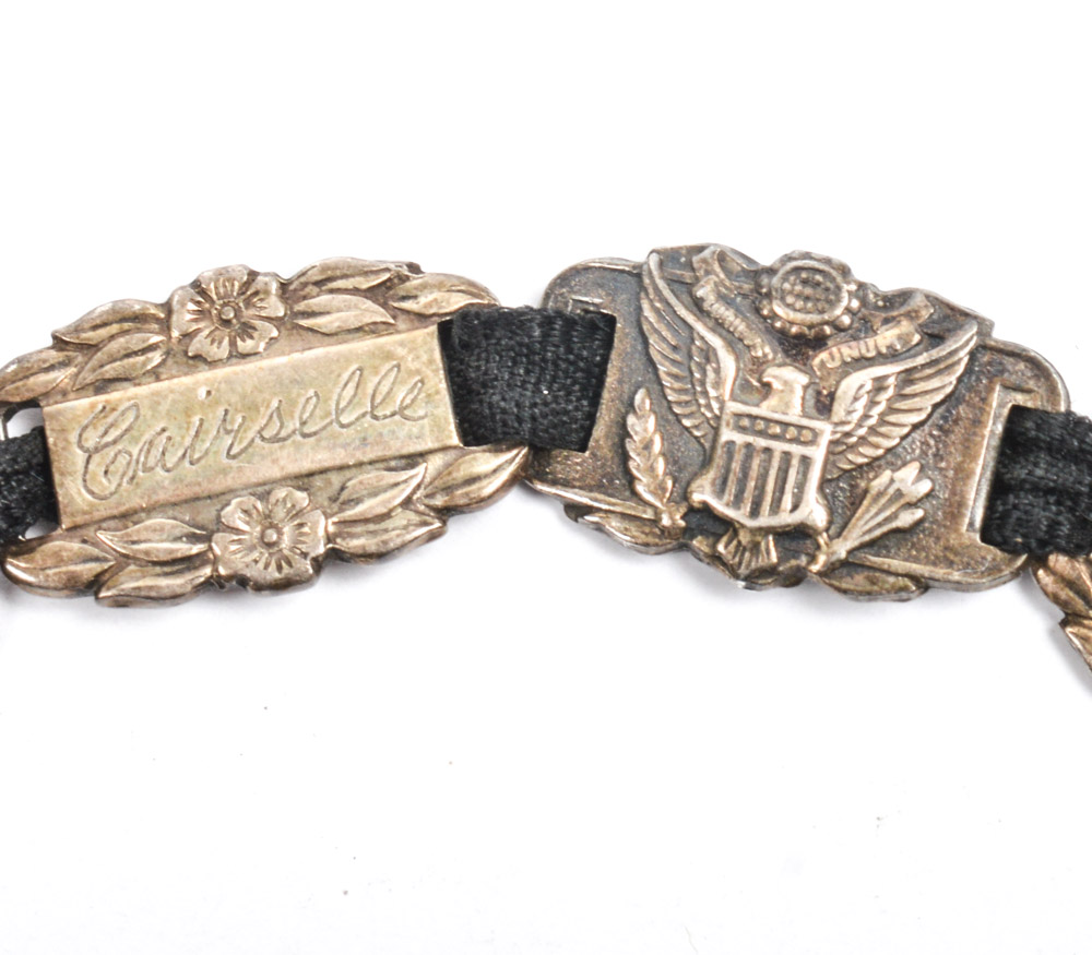 Vintage Victorian Style Sterling Silver Forget Me Not Bracelet