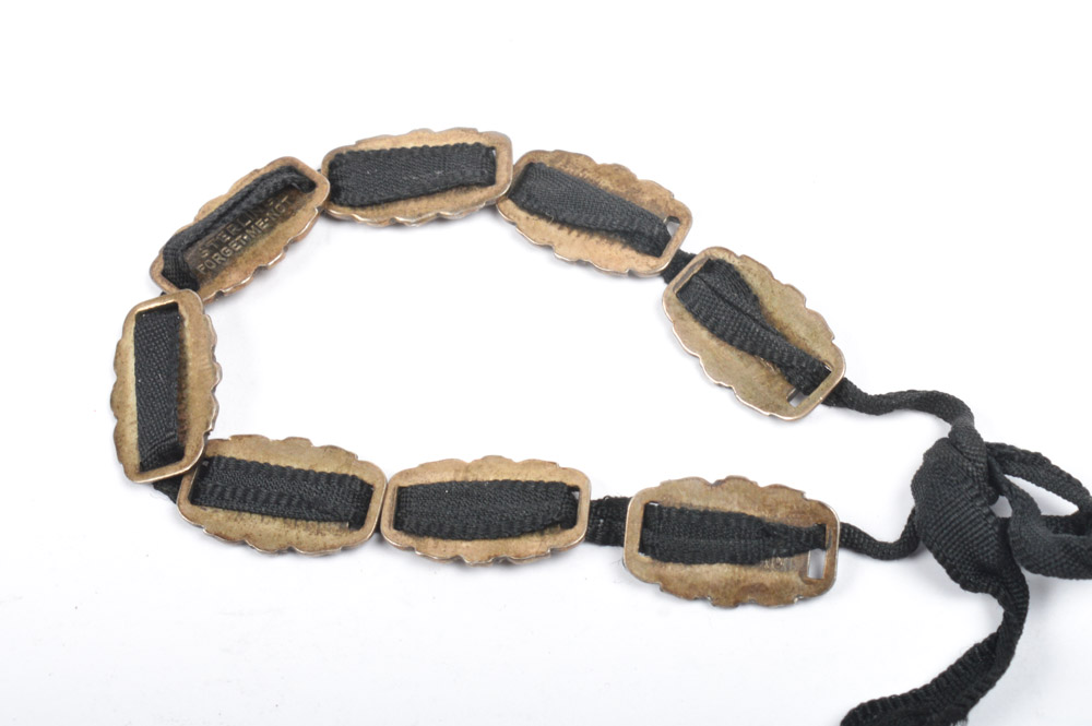 Vintage Victorian Style Sterling Silver Forget Me Not Bracelet