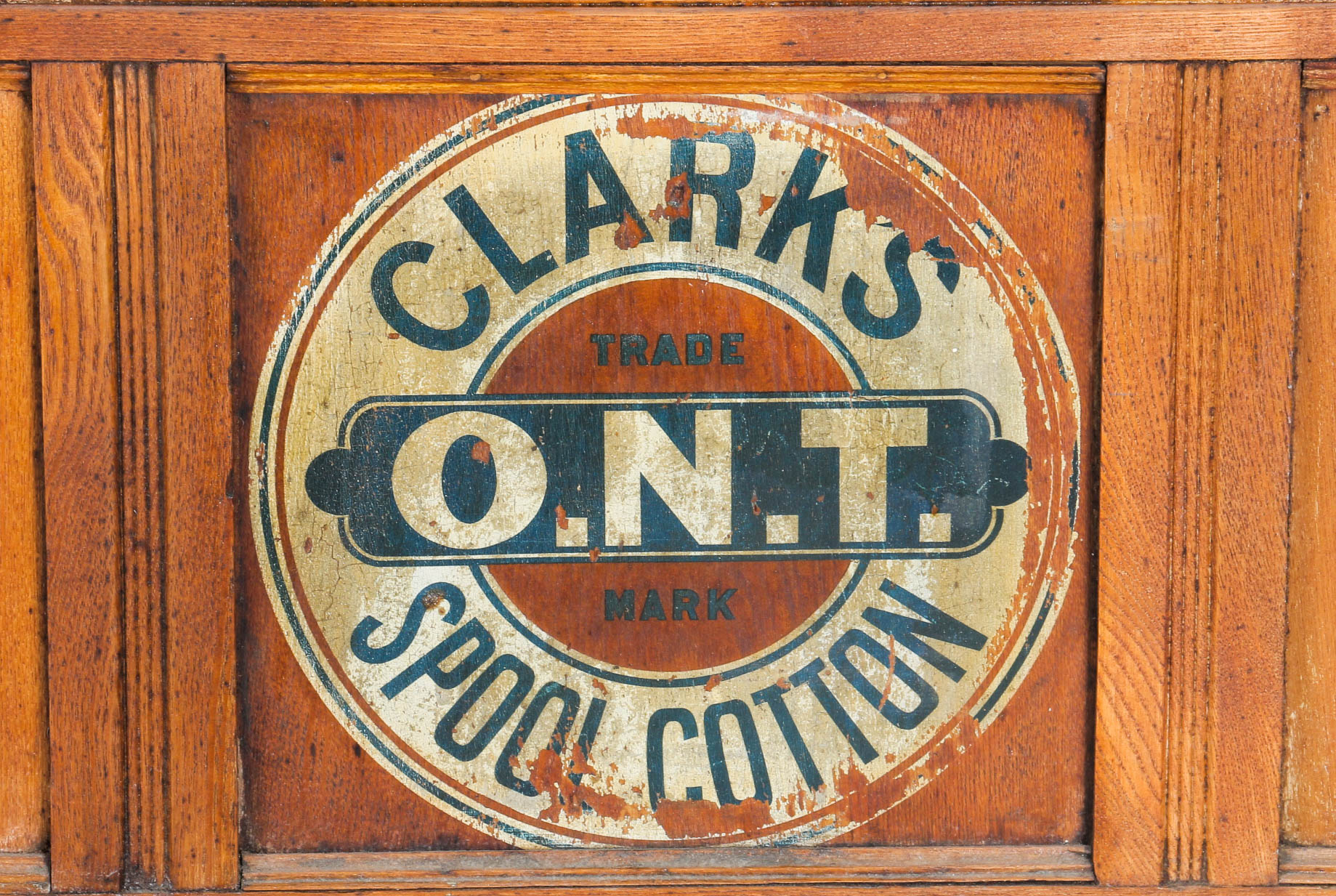 Vintage Six Drawer Clark's O.N.T. Spool Cabinet and Vintage Table