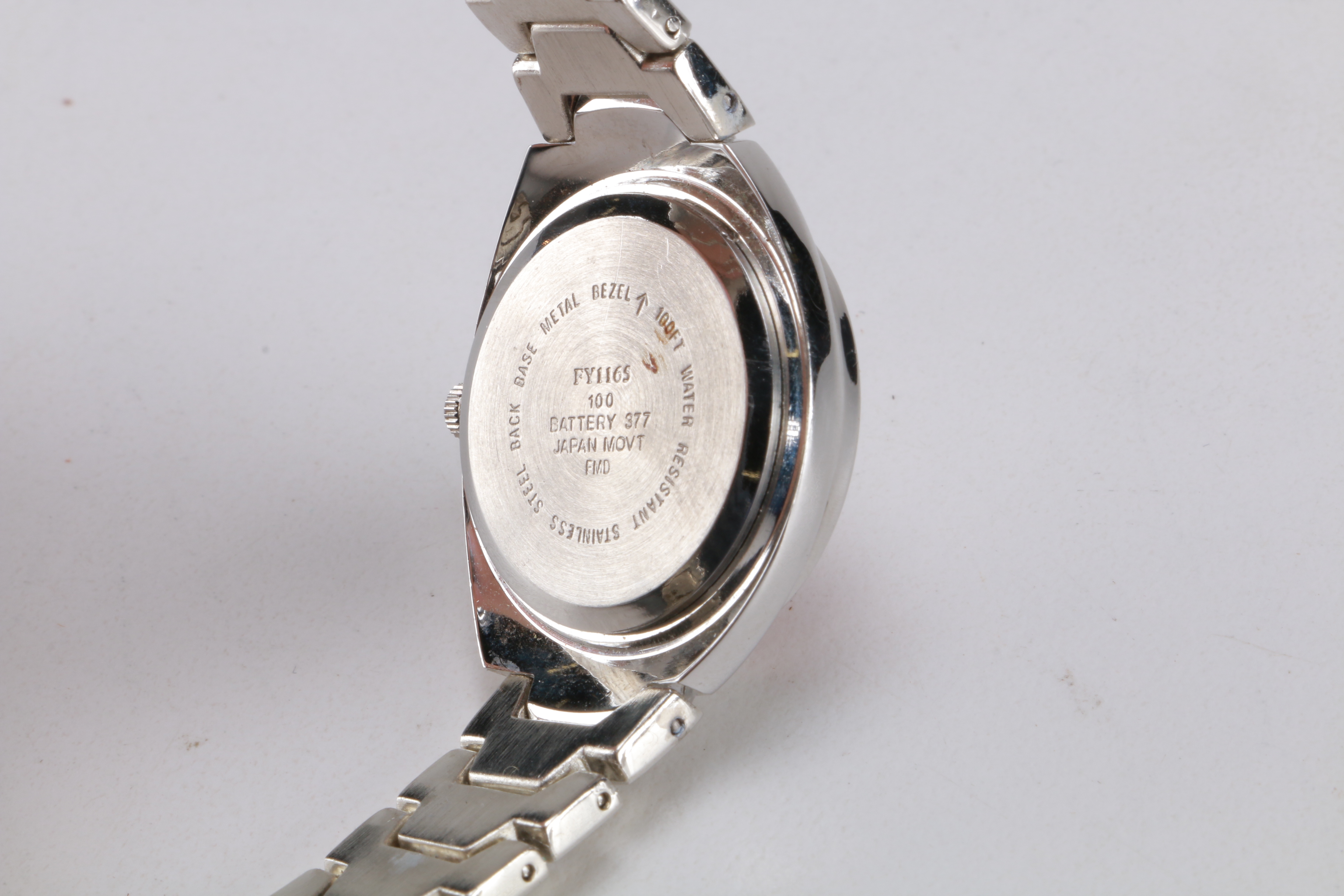 Pink Face Steel Band Ladies Watch