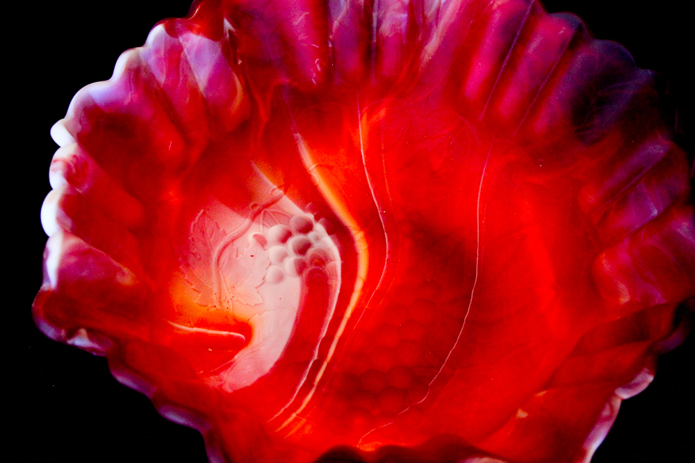 Assortment of Colored Glass Dishes