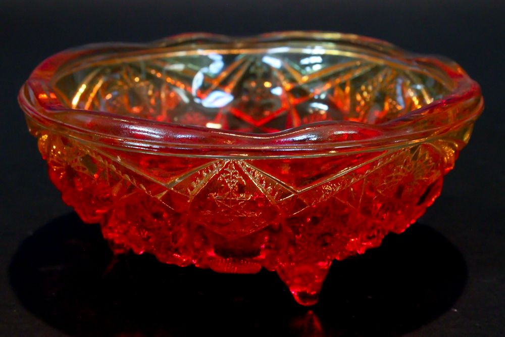 Assortment of Colored Glass Dishes