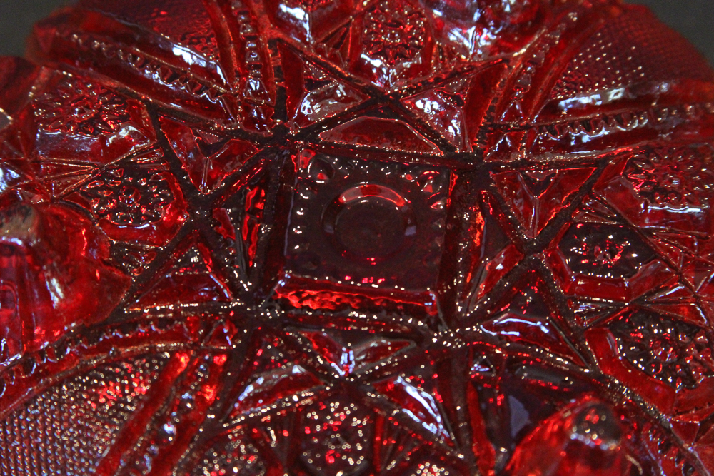 Assortment of Colored Glass Dishes