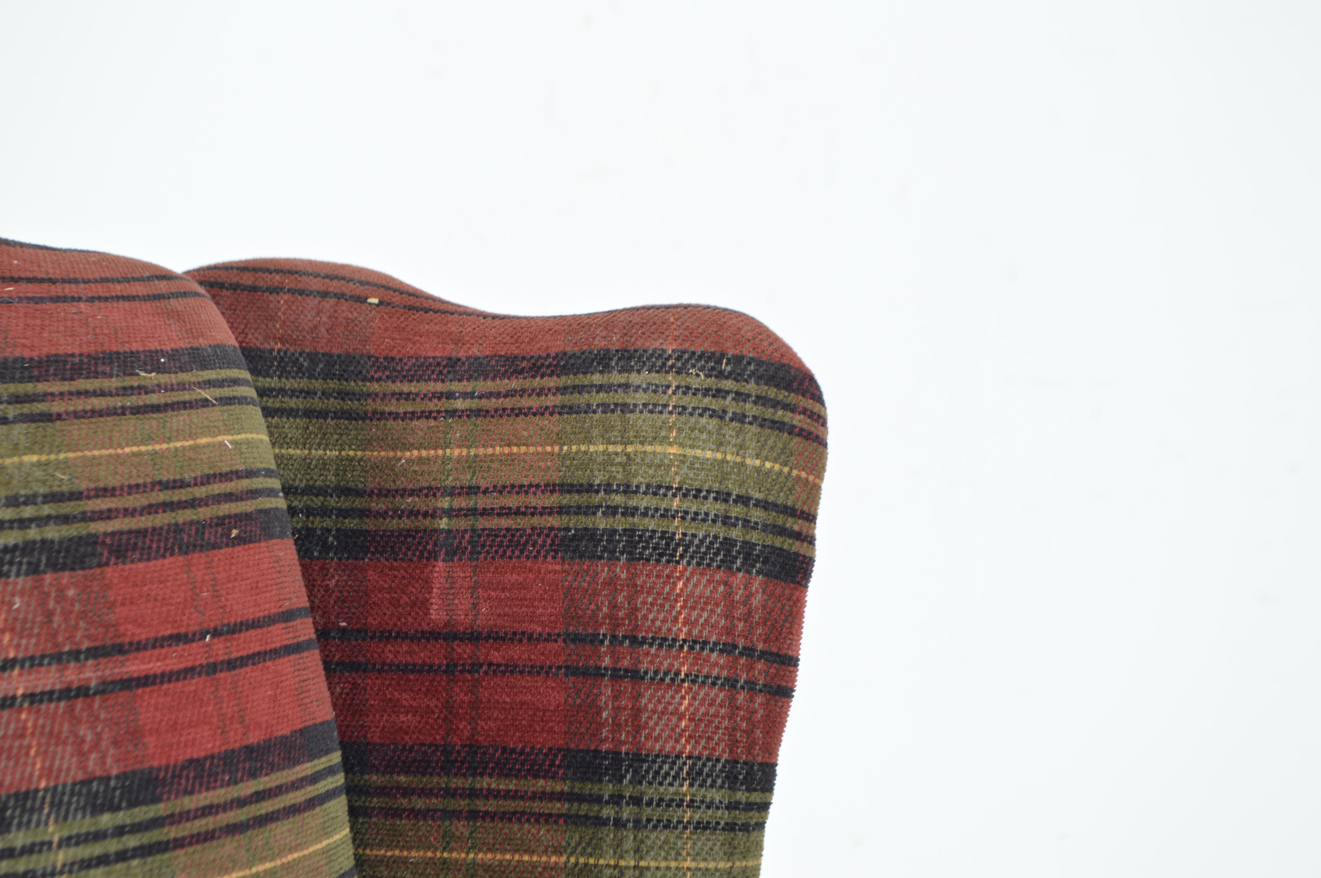 Plaid Wingback Chair