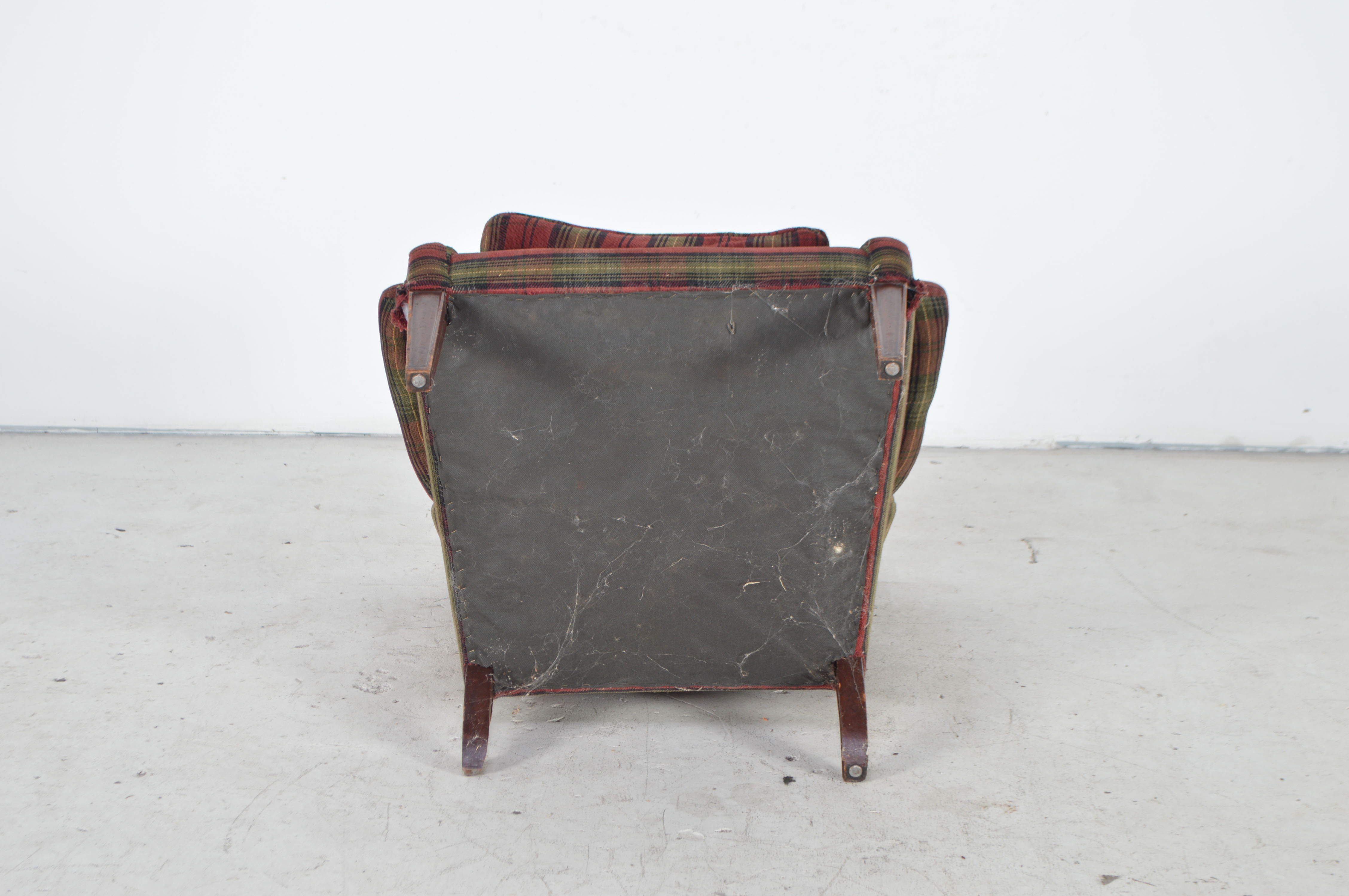 Plaid Wingback Chair