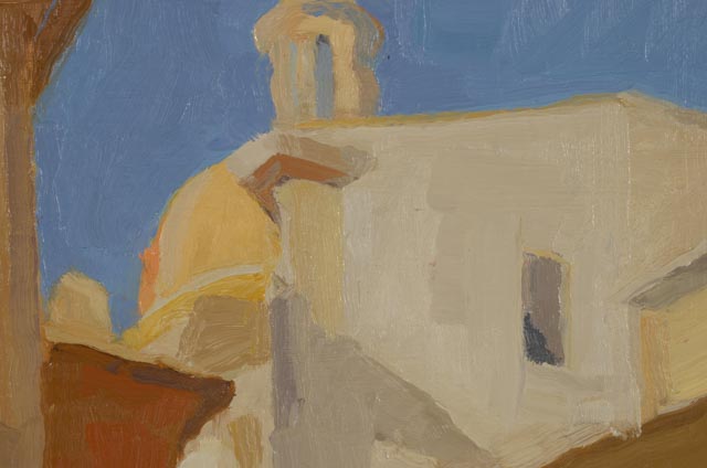 T. Kelly Wilson Original Alla Prima Oil on Wood Panel "Near the Jewish Ghetto I"