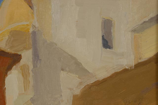 T. Kelly Wilson Original Alla Prima Oil on Wood Panel "Near the Jewish Ghetto I"