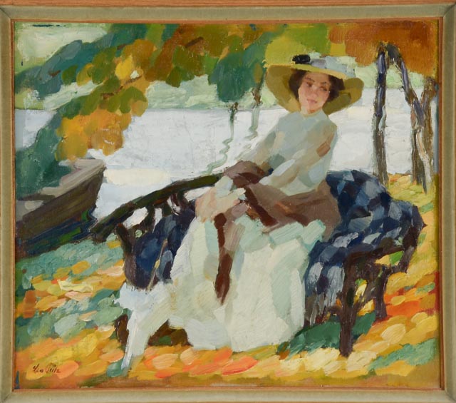 Leo Putz Original Oil Painting on Canvas