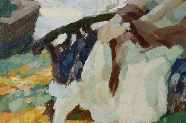 Leo Putz Original Oil Painting on Canvas