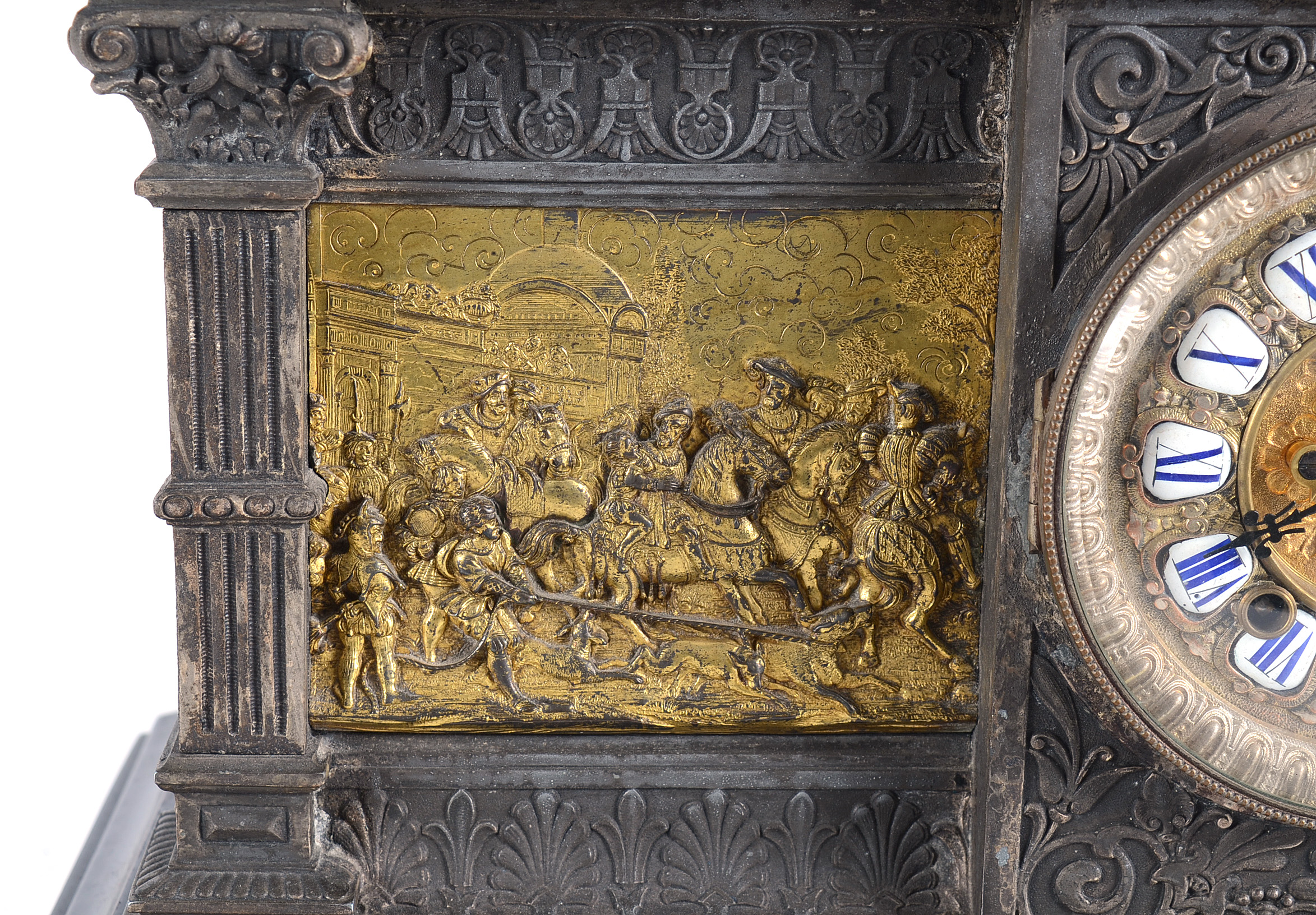 Antique Ansonia Ornate Mantel Clock with Figure