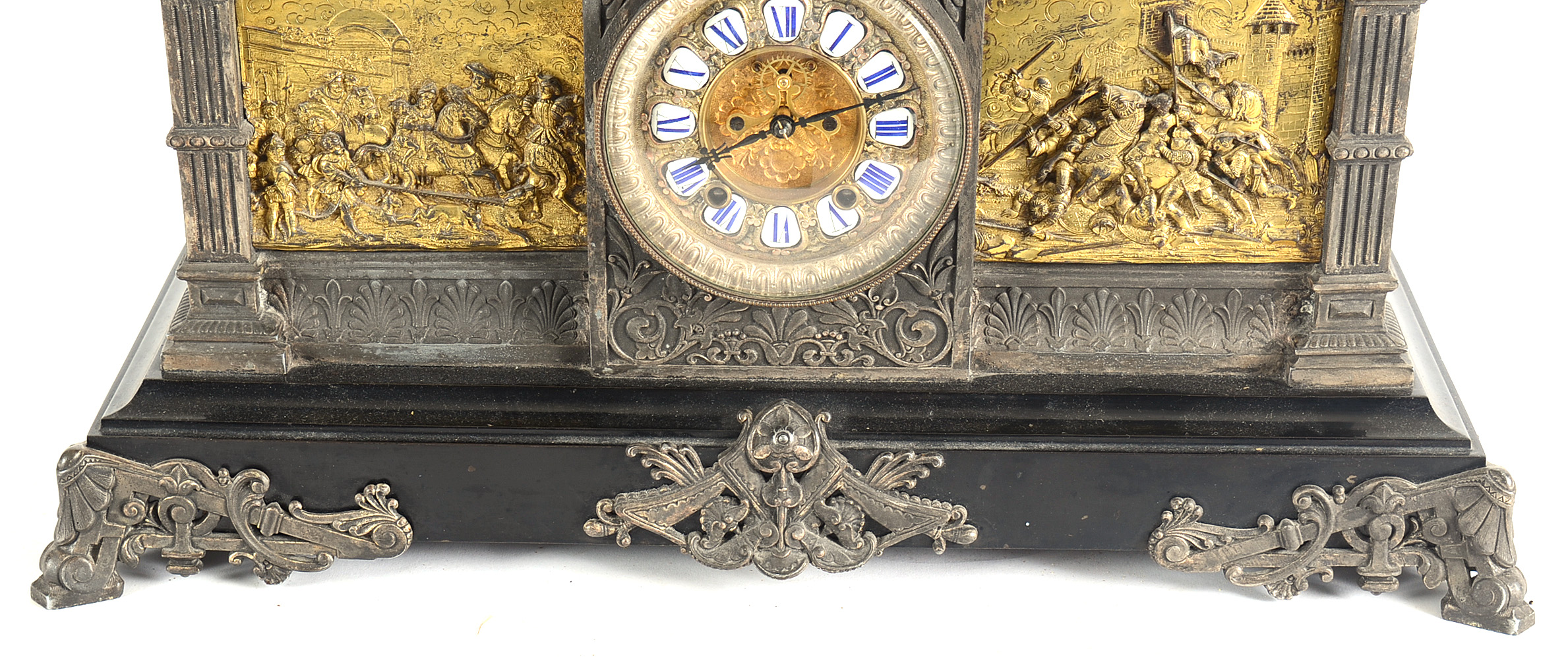 Antique Ansonia Ornate Mantel Clock with Figure
