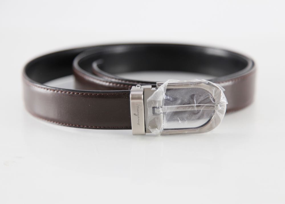 Salvatore Ferragamo Black Leather Belt