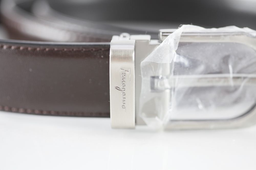 Salvatore Ferragamo Black Leather Belt