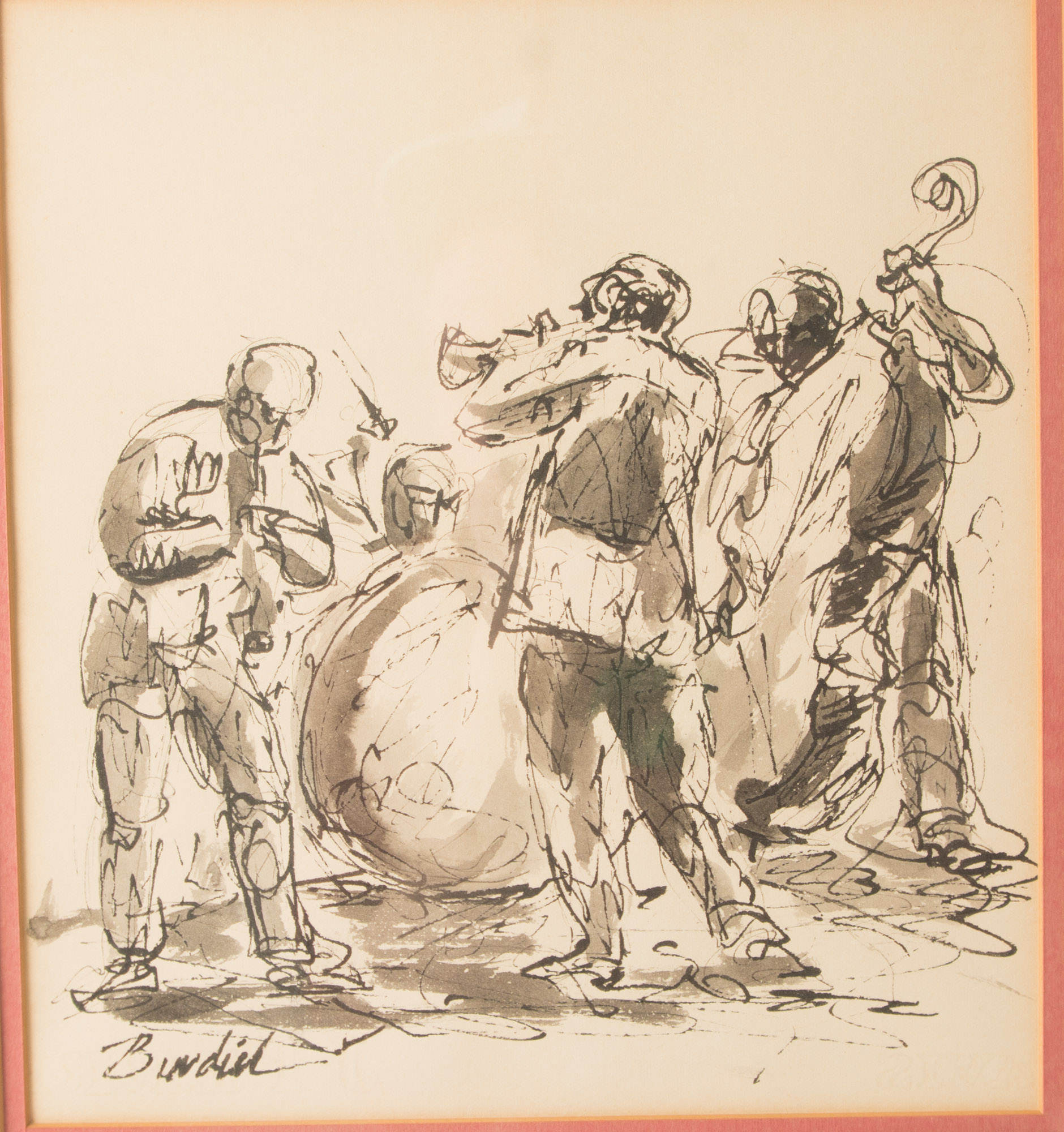 Charles Burdick Original Ink on Paper