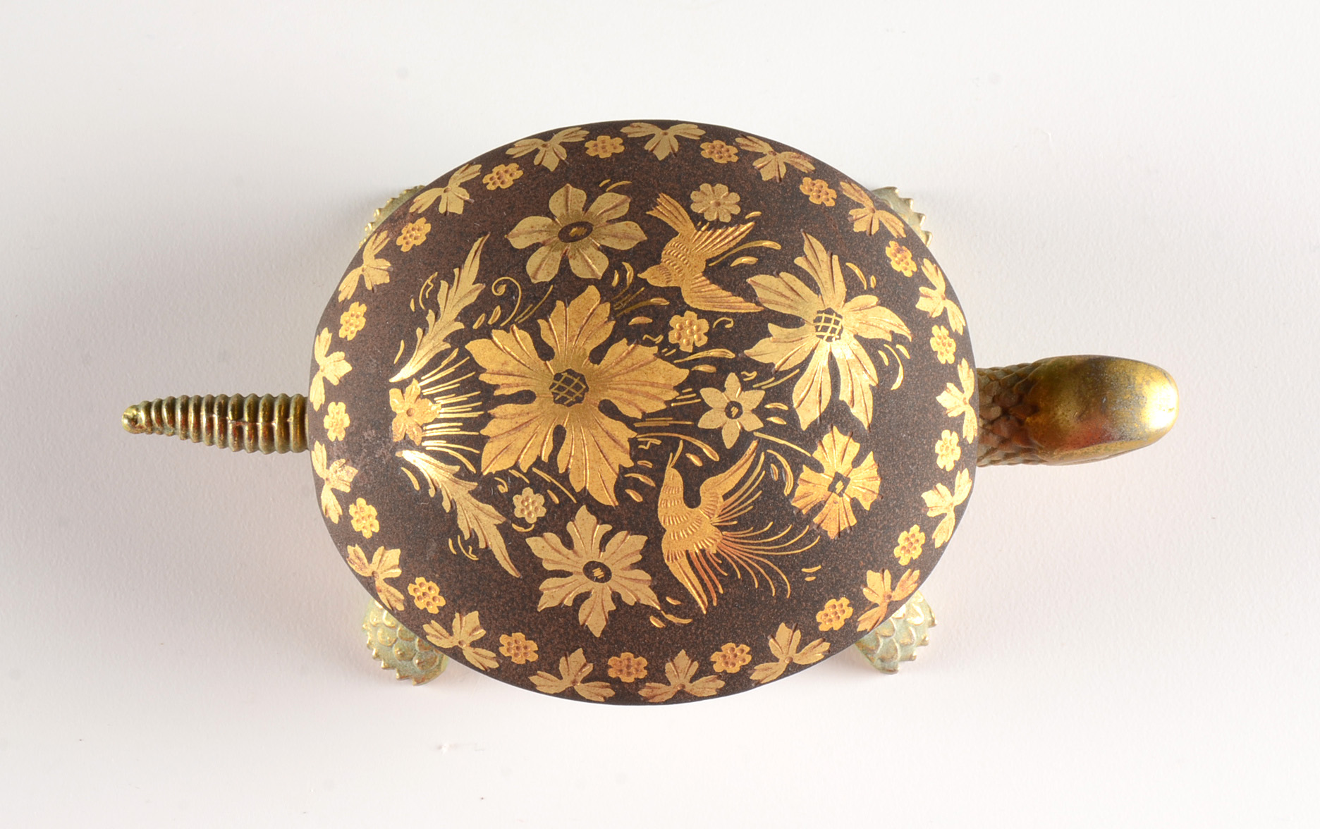 Antique Boj Eibar Espana Brass Damascene Hotel Lobby Bell