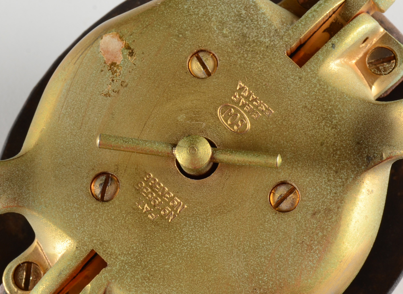 Antique Boj Eibar Espana Brass Damascene Hotel Lobby Bell