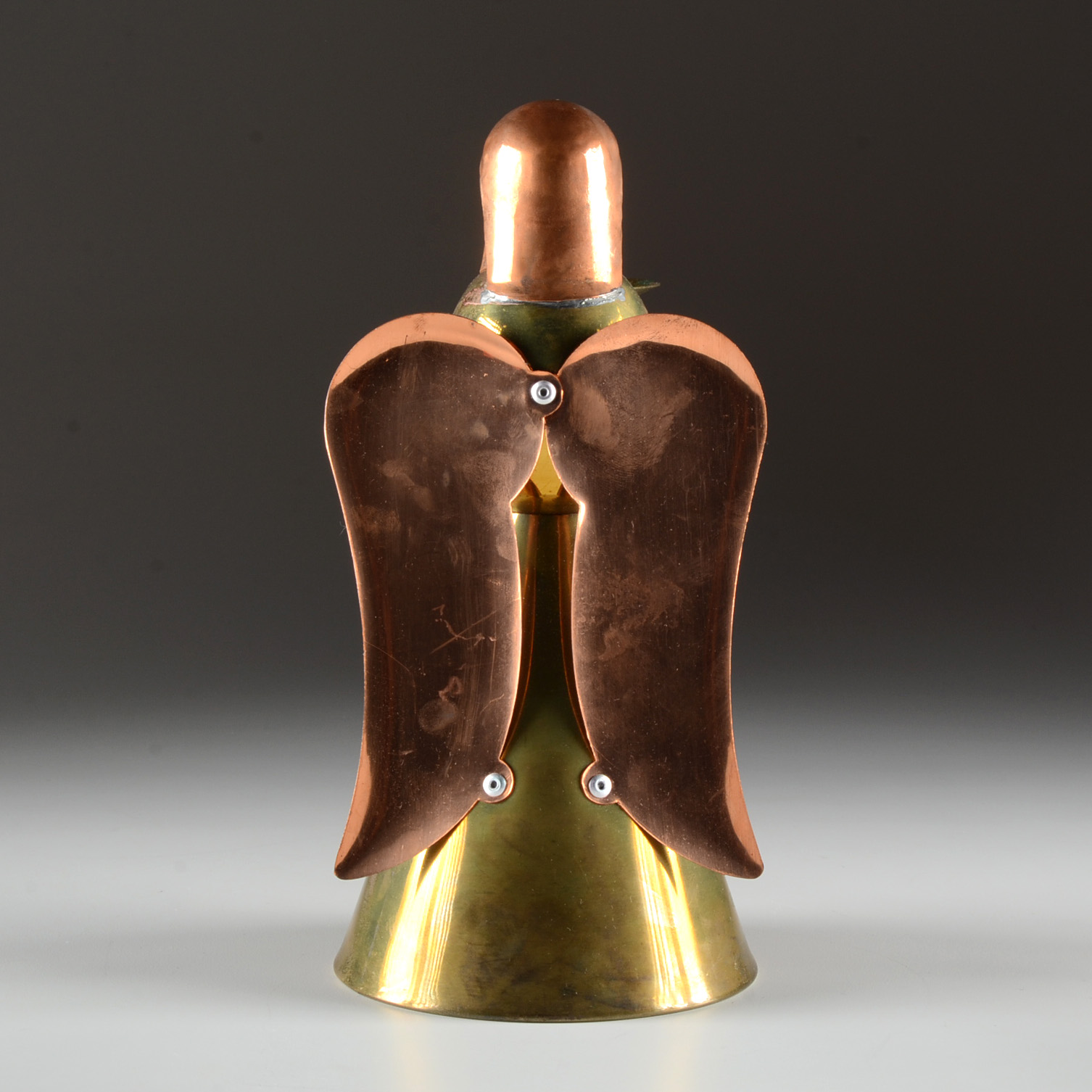 Vintage Brass And Copper Angel Candle Holders