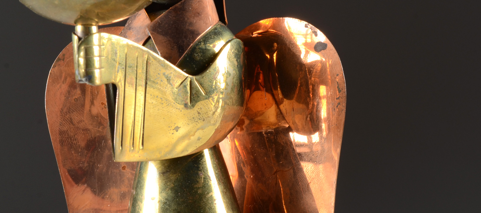 Vintage Brass And Copper Angel Candle Holders