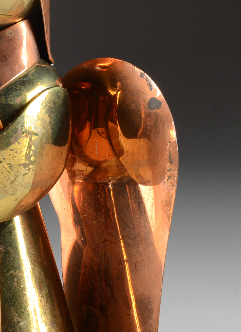 Vintage Brass And Copper Angel Candle Holders