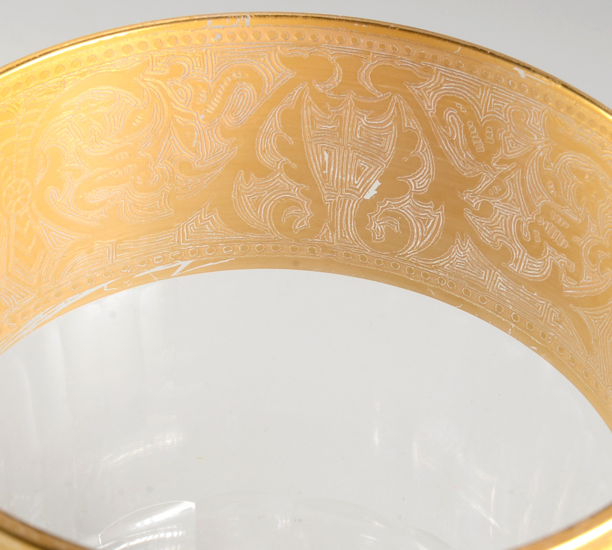 Set of Drinking Glasses with Gilt Rims