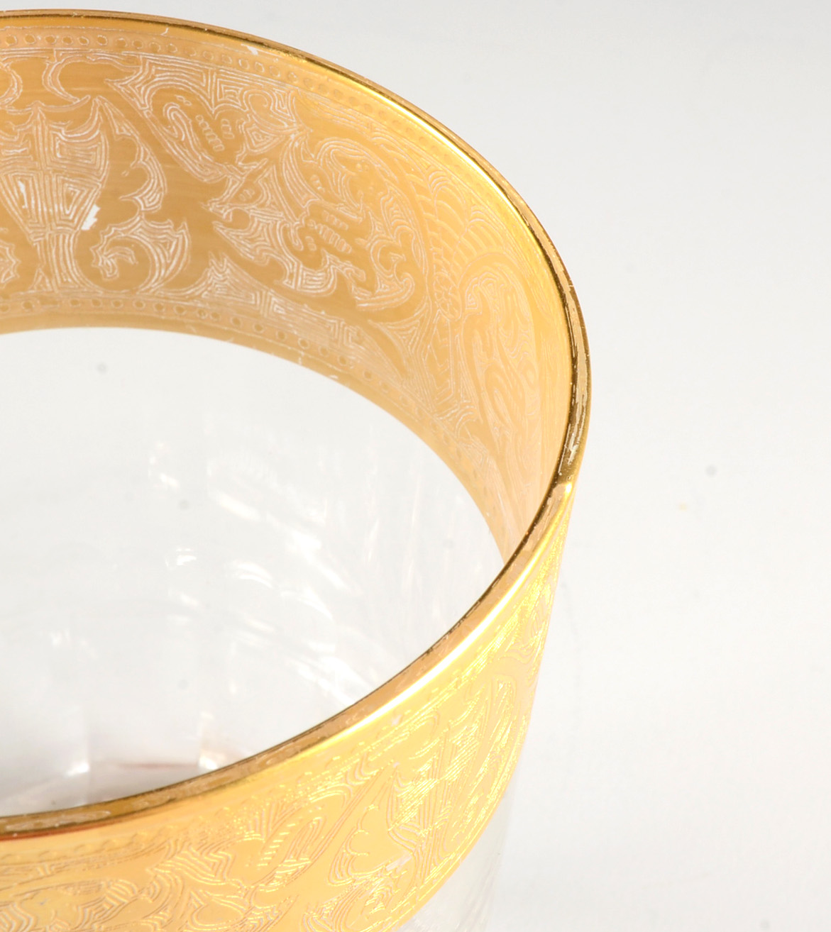 Set of Drinking Glasses with Gilt Rims